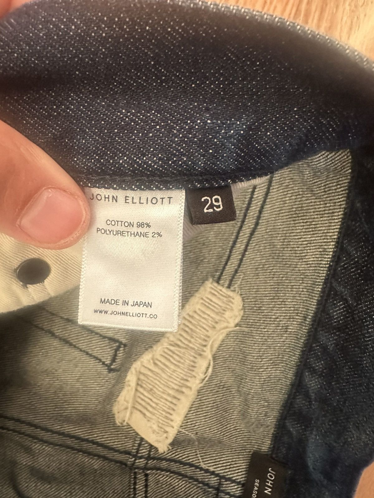 John Elliott Season 9 Cast 2 Rip and Repair Japanese Denim Size US 29 - 5 Thumbnail