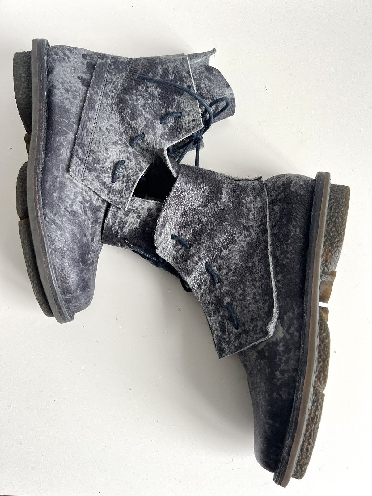 Trippen Trippen Solid Indigo Drip Leather Ankle Boots Size US 7.5 / EU 40-41 - 7 Thumbnail