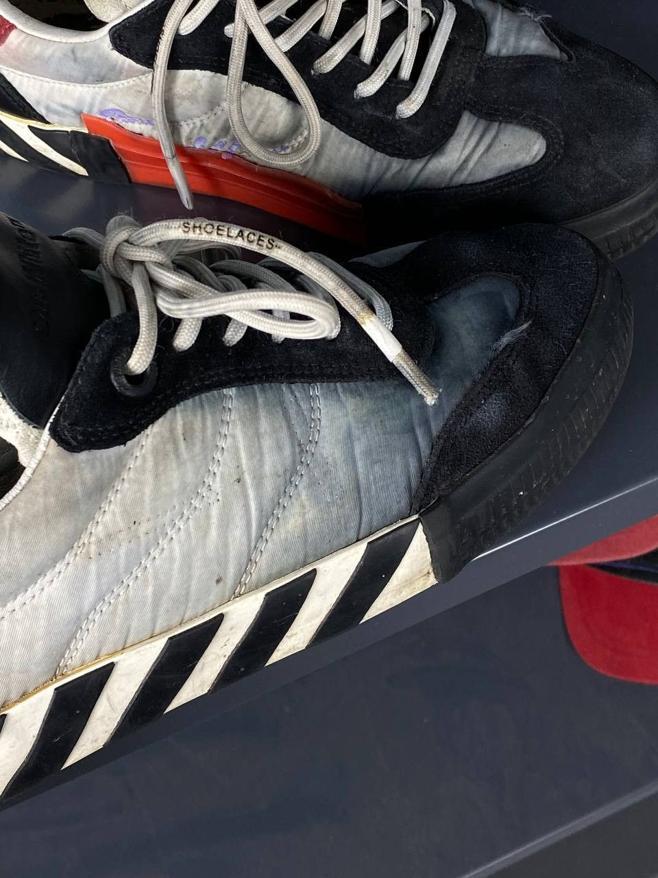 Off-White × Virgil Abloh Off White Vulcanized Leather Low Sneaker Size US 8.5 / EU 41-42 - 9 Thumbnail