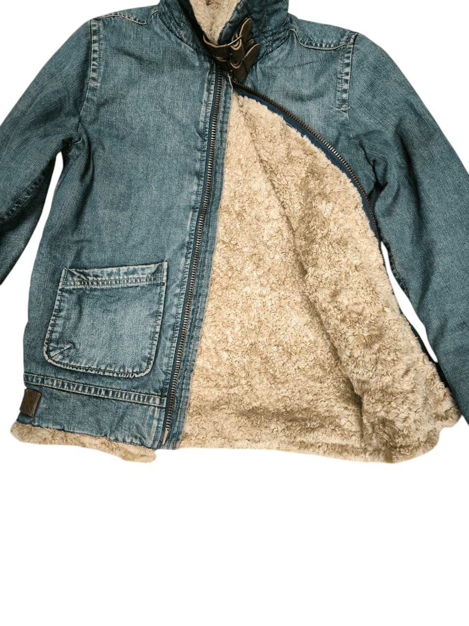 Johnbull Vintage John Bull Kojima Japan Distress Denim jacket Fur Size US M / EU 48-50 / 2 - 7 Thumbnail