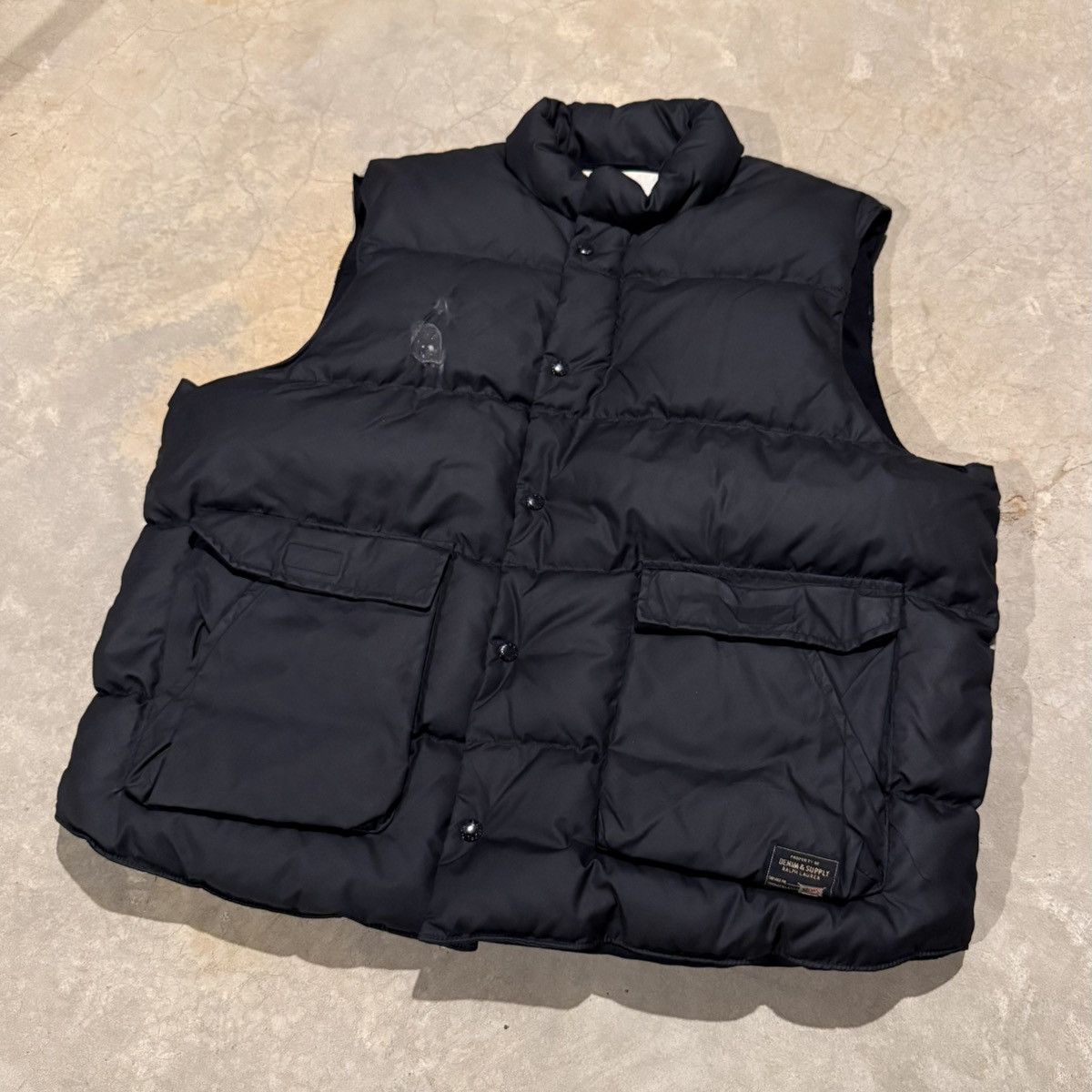 Denim & Supply Ralph Lauren Vtg Ralph Lauren Flag Puffer Vest ERD Grunge Distressed Y2K Size US XXL / EU 58 / 5 - 5 Thumbnail