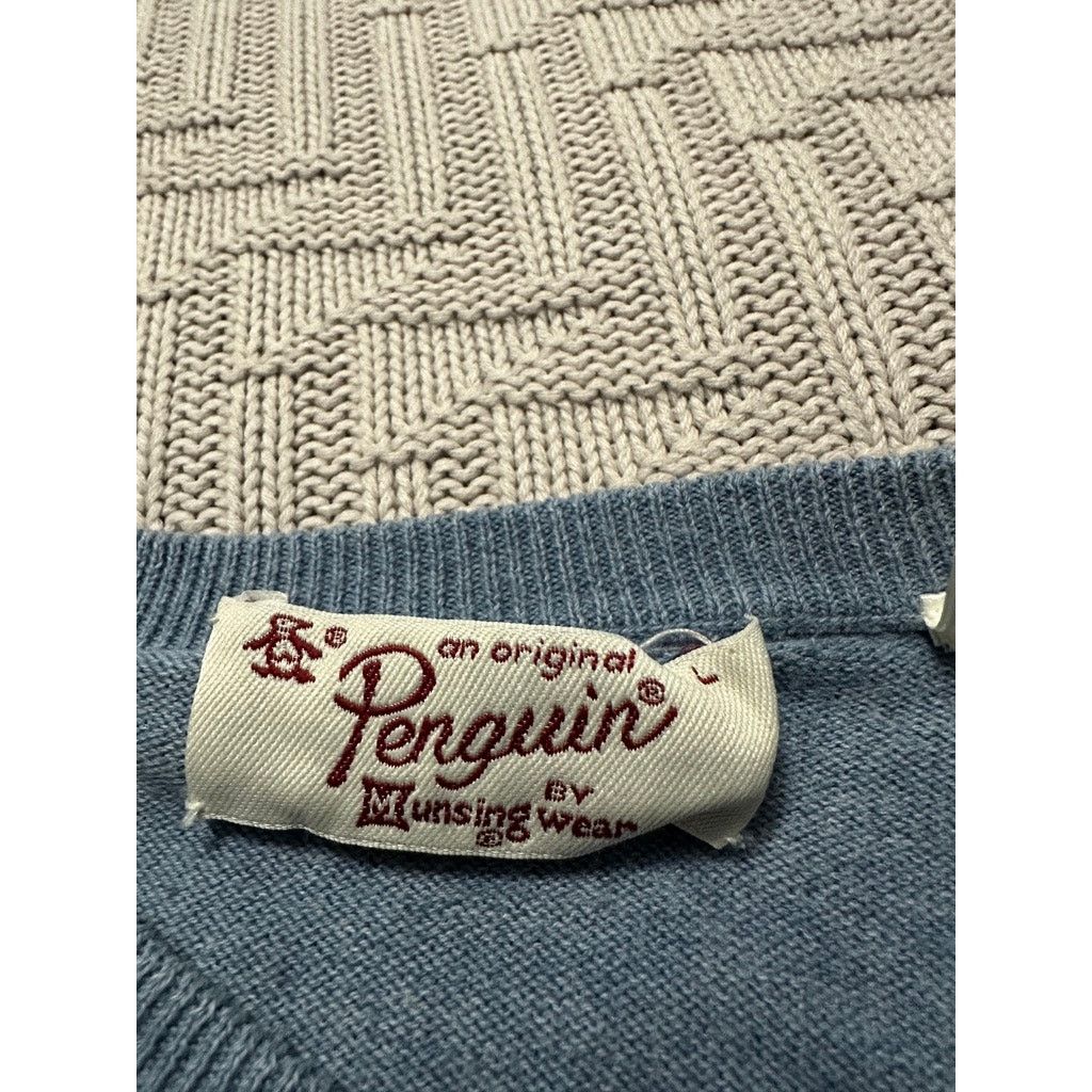 Original Penguin Penguin french blue vneck cotton sweater size L Size US L / EU 52-54 / 3 - 4 Thumbnail