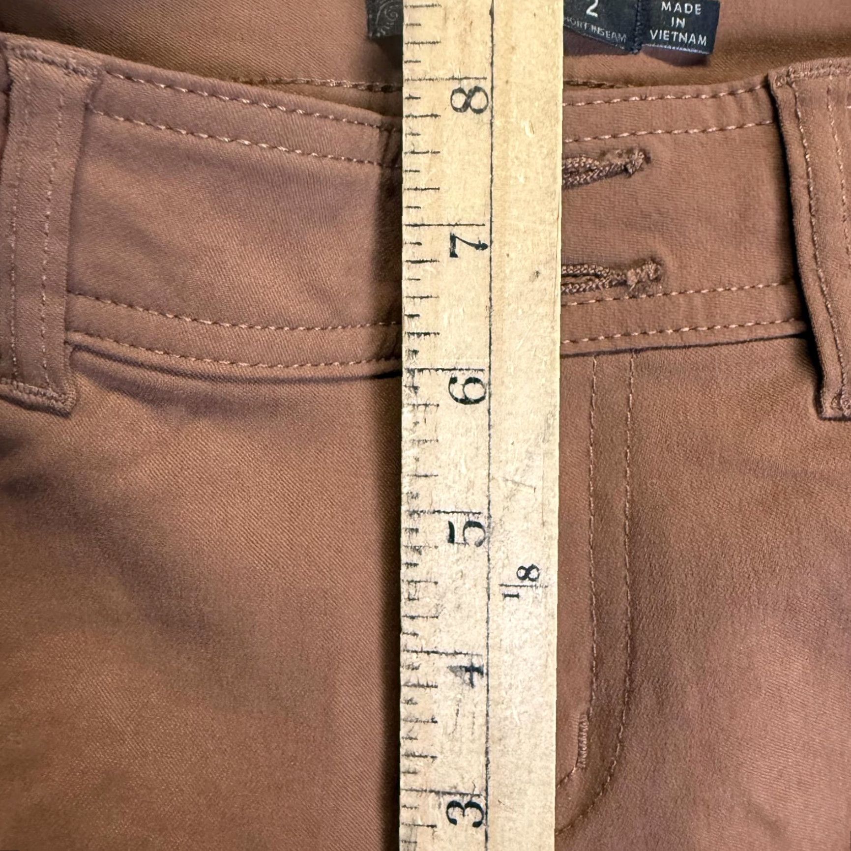 Prana prAna Women Pants 2 Brown Button Fly Pull On Ankle Length Nylon Stretch Women's Size 2 Regular Size 26" / US 2 / IT 38 - 6 Thumbnail