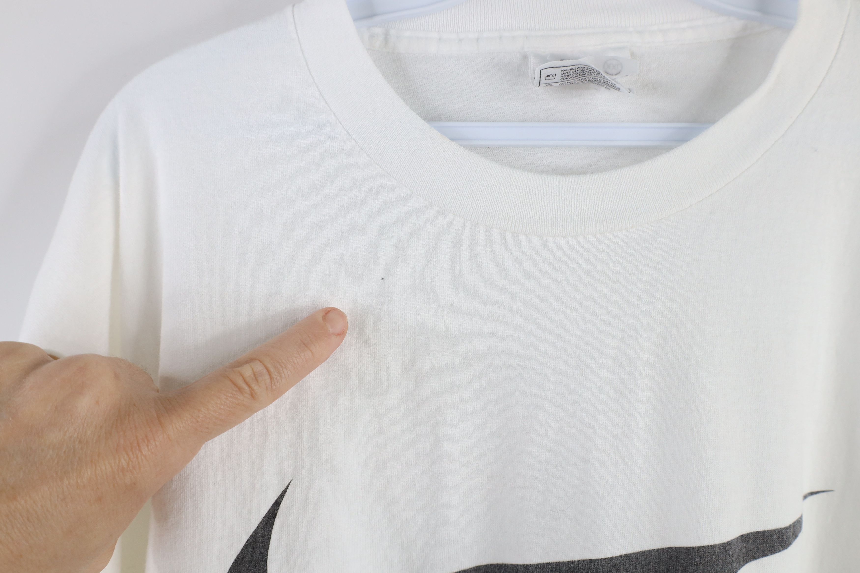 Nike × Vintage Vintage 90s Nike Travis Scott Big Swoosh Long Sleeve T-Shirt Size US XXL / EU 58 / 5 - 5 Thumbnail