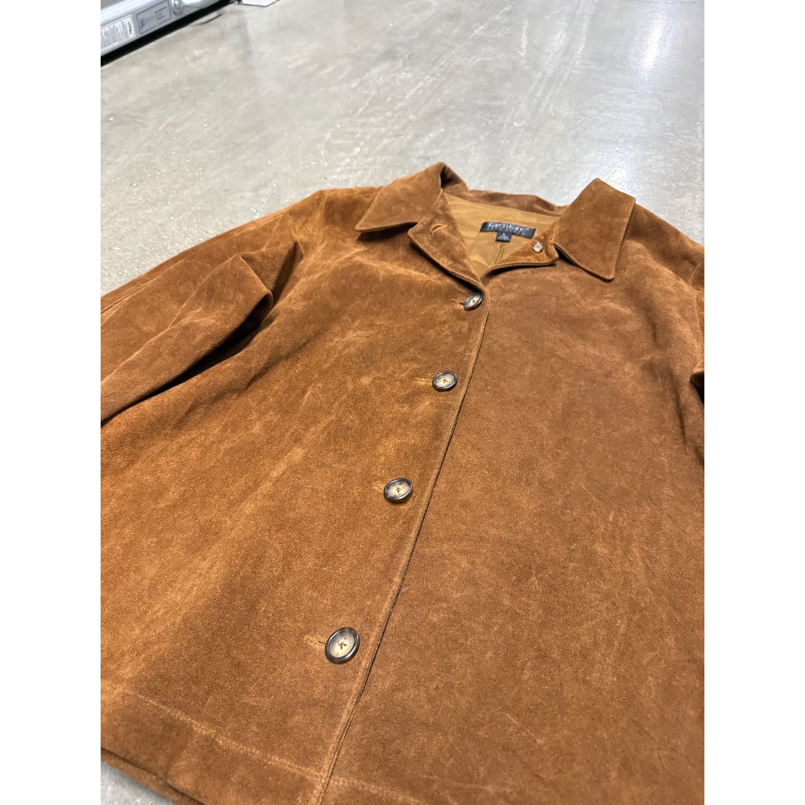 Vintage Vintage Y2K 90's Suede Button Up Jacket Size US L / EU 52-54 / 3 - 2 Thumbnail