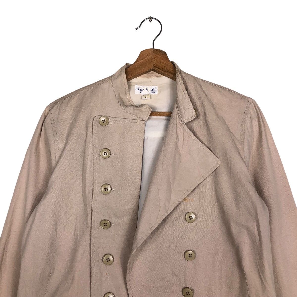 agnes b. 📌Cropped Biker Jacket Agnes B. Double Layer Breast Rare Size M / US 6-8 / IT 42-44 - 4 Thumbnail
