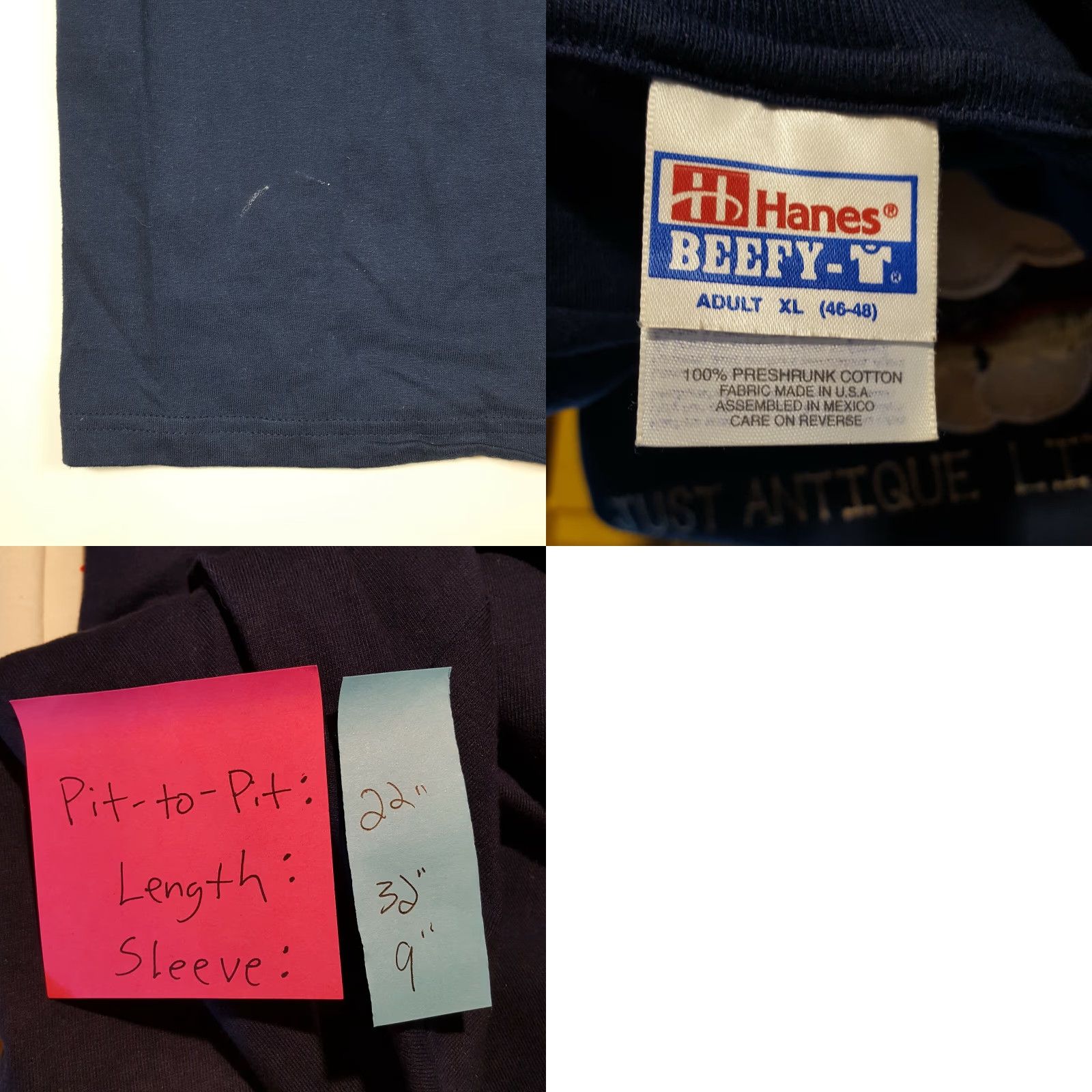Hanes VINTAGE Grandma Tee Navy Blue XL Hanes T-Shirt Men Embroidered 90s Retro Cute Crew Neck Short Sleeve Graphic Print Size US XL / EU 56 / 4 - 8 Thumbnail