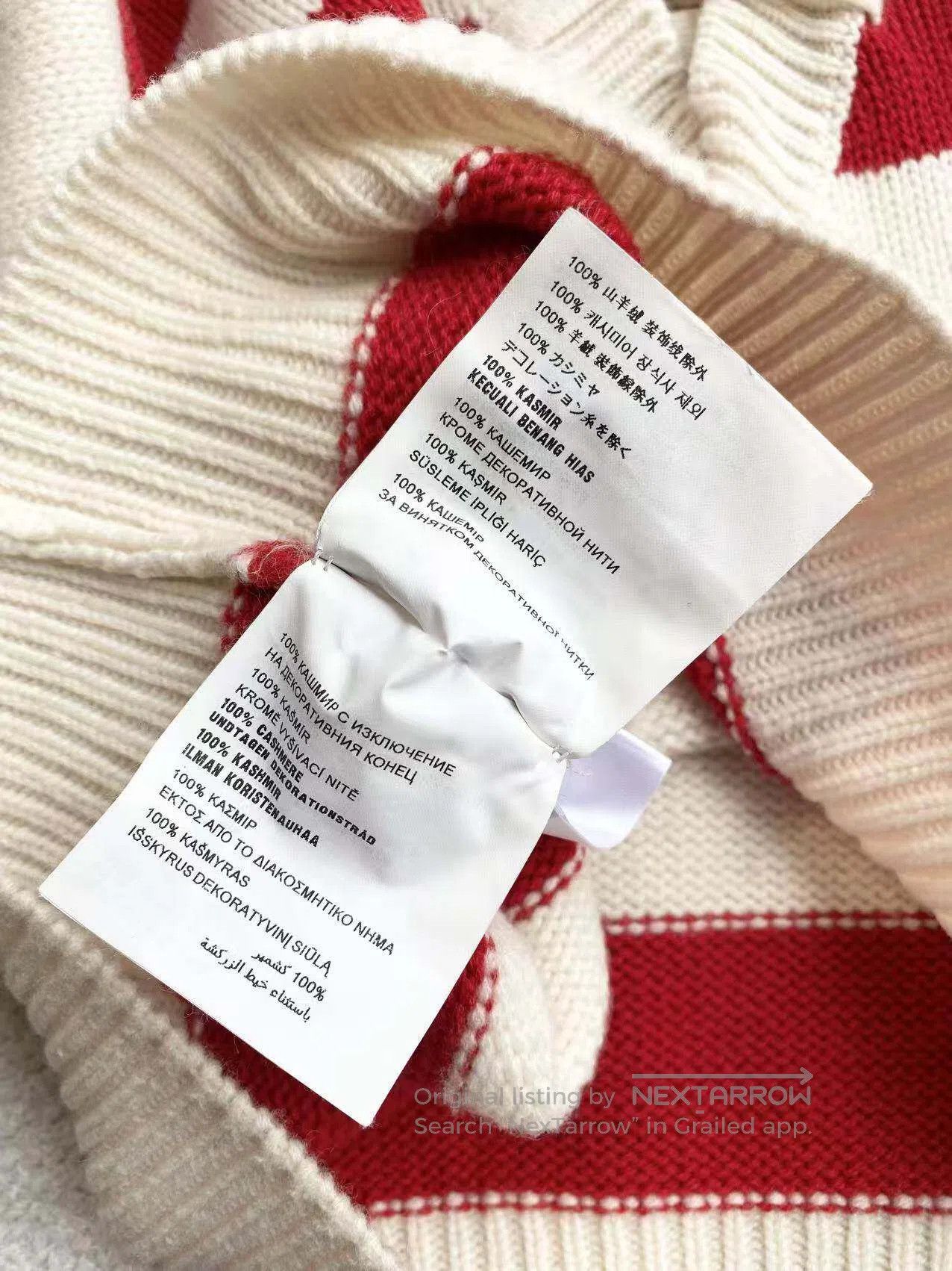 Miu Miu Miu Miu Short red and white striped V-neck lace-up cashmer Size XS / US 0-2 / IT 36-38 - 6 Thumbnail