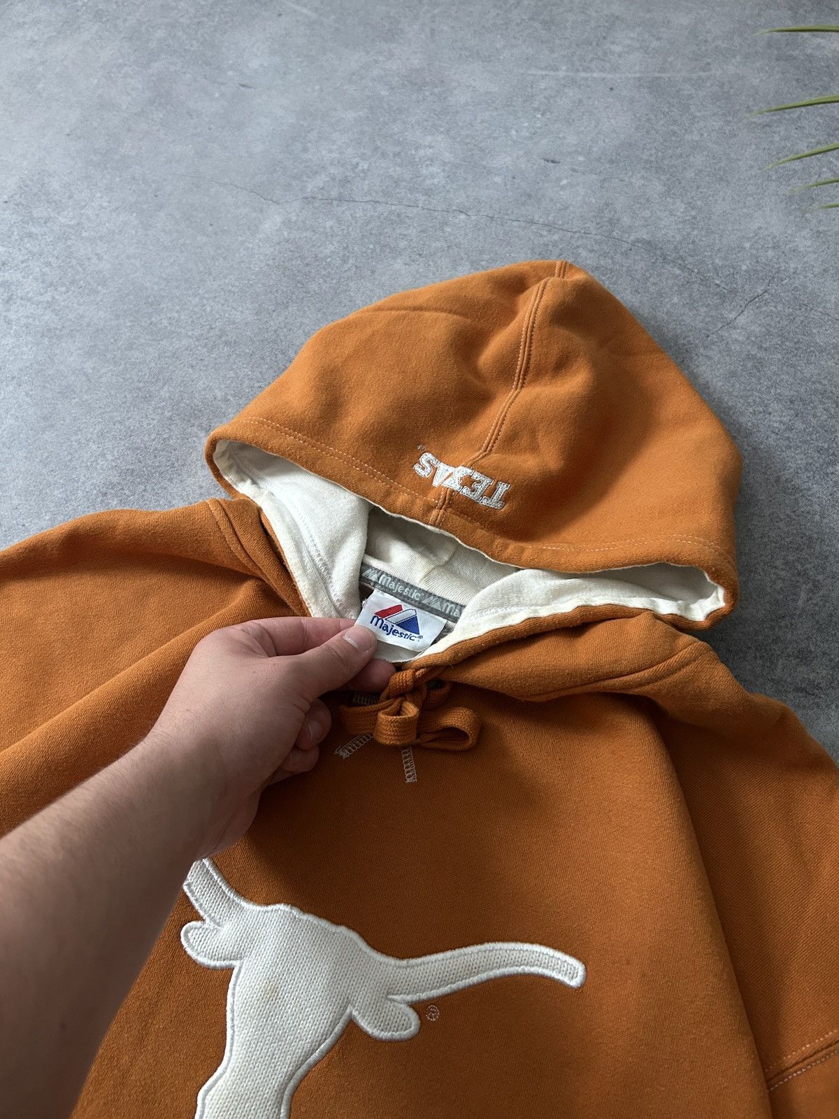 Majestic Texas X Majestic 🐂Vintage Orange baggy big logo hoodies Size US XL / EU 56 / 4 - 4 Thumbnail