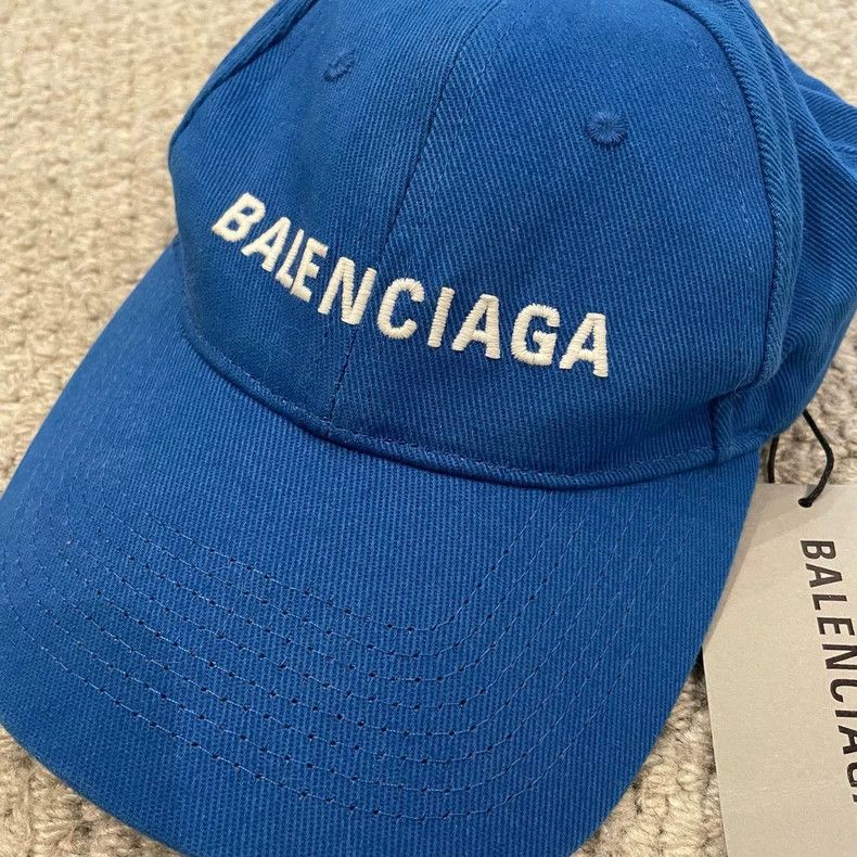 Balenciaga Balenciaga Cobalt Blue Embroidered Logo Cap 2502-Nextarrow Size ONE SIZE - 3 Thumbnail