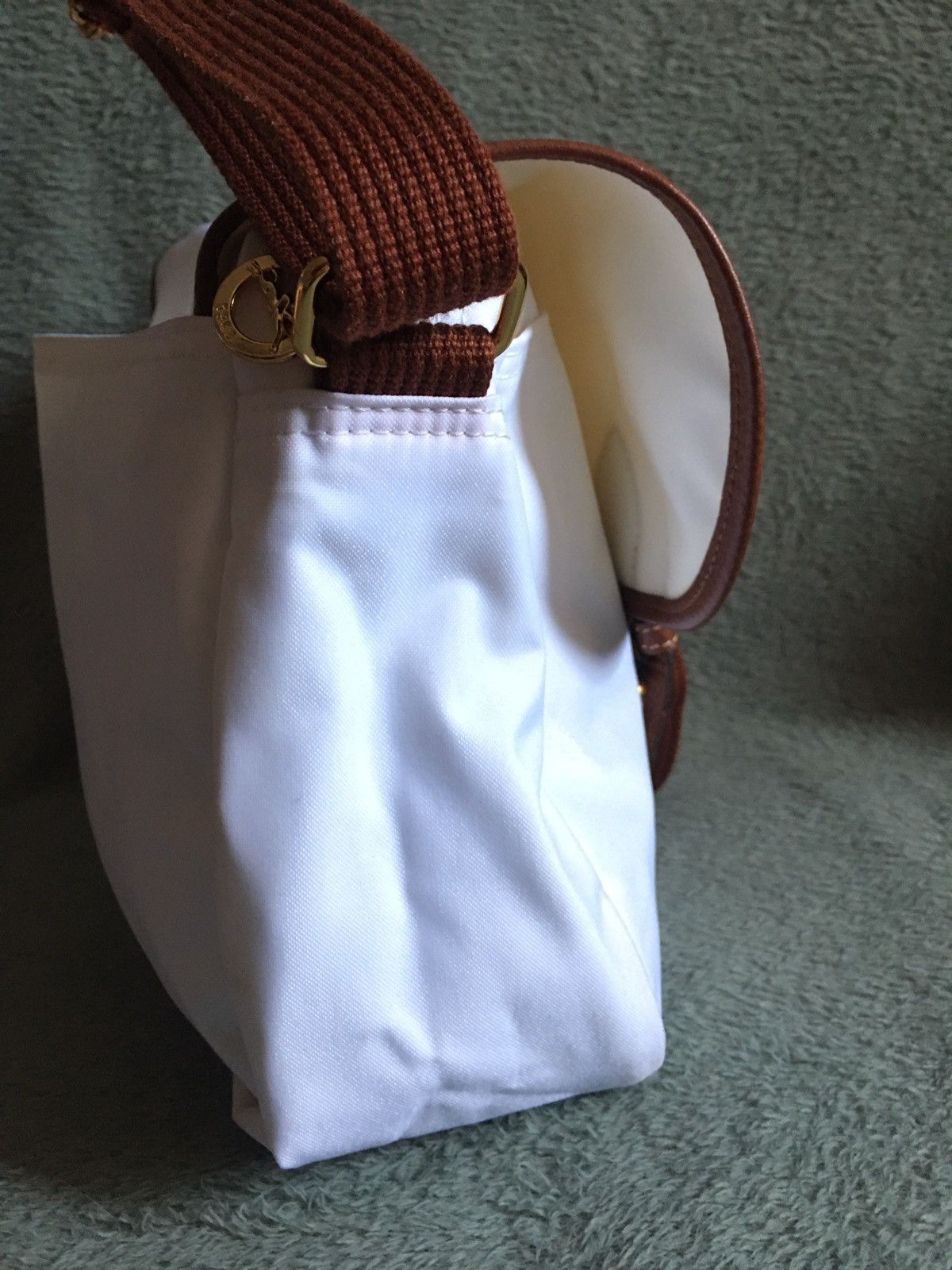 Longchamp Longchamp Vintage White Shoulder Messenger Bag Size ONE SIZE - 6 Thumbnail