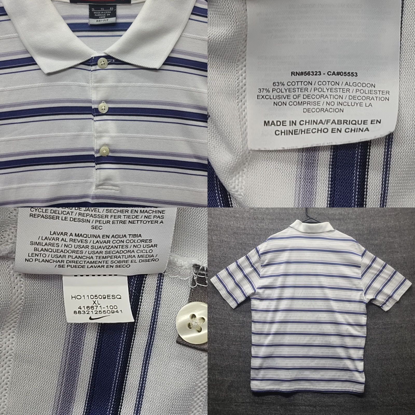 Nike Nike Dri-Fit Tiger Woods Collection Golf Polo Mens XL Short Sleeve Pullover Size US XL / EU 56 / 4 - 8 Thumbnail
