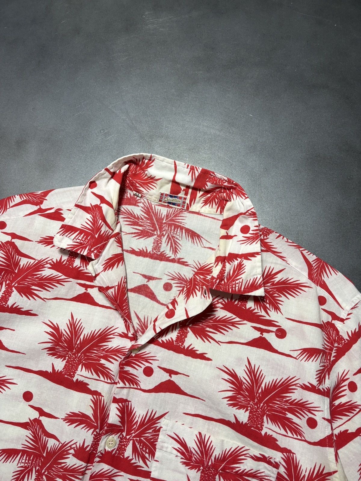 Vintage True Vintage Cotton Hawaiian Shirt Light Boxy Camp Print 41 Size US M / EU 48-50 / 2 - 4 Thumbnail