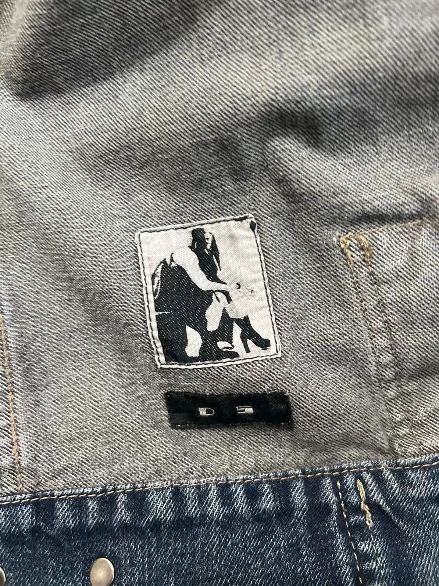 Rick Owens Rick Owens 12ss first year leather sleeve wash jeans jacket Size US XS / EU 42 / 0 - 6 Thumbnail