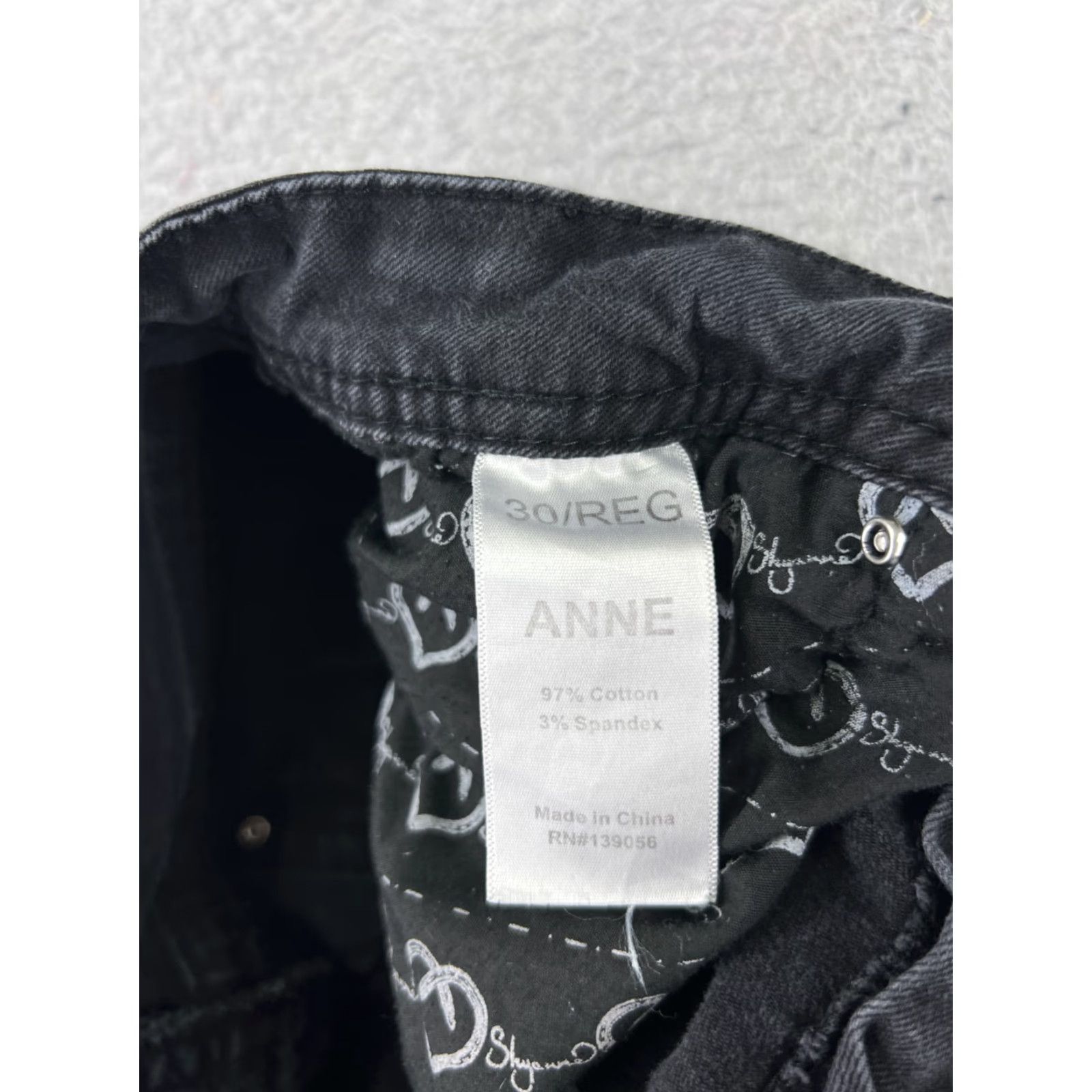 Vintage Shyanne Jeans Bootcut Denim Black 32 Womens Cotton Stretch Embroidered 5-Pocket Inseam 31 Size 24" / US 00 / IT 34 - 5 Thumbnail