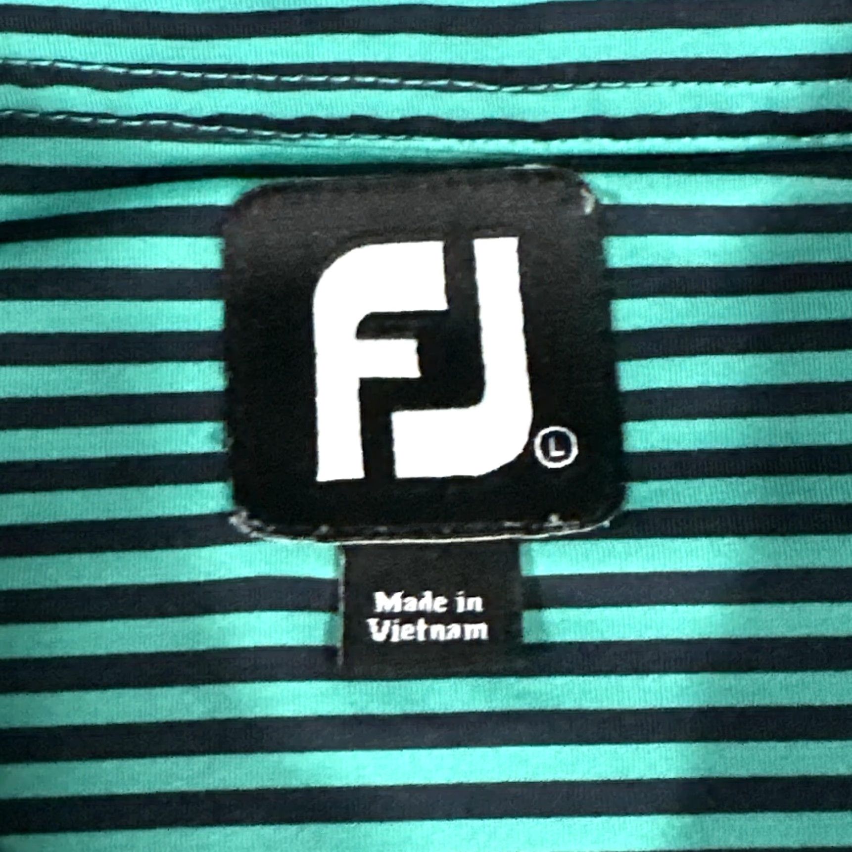 Footjoy FootJoy PGA Championship Quail Hollow Shirt Mens Large Green Stripe Polo Size US L / EU 52-54 / 3 - 5 Thumbnail