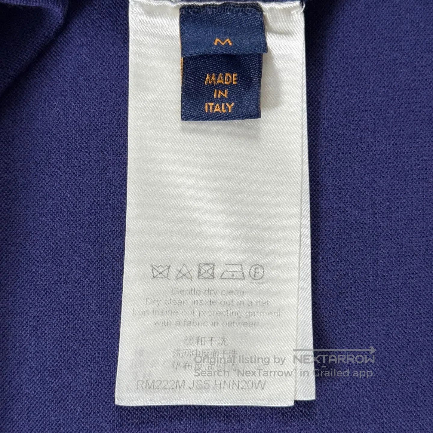 Louis Vuitton LV Sapphire Blue Cursive Slogan T-shirt. Size US M / EU 48-50 / 2 - 4 Thumbnail