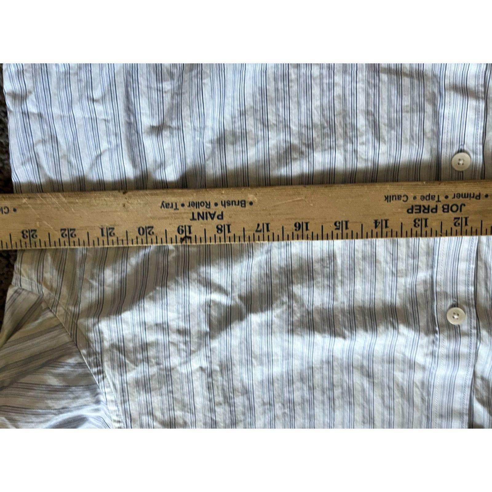 Calvin Klein CALVIN KLEIN Striped Dress Shirt Long Sleeve XL Regular Fit White Blue Mens Size US XL / EU 56 / 4 - 4 Thumbnail