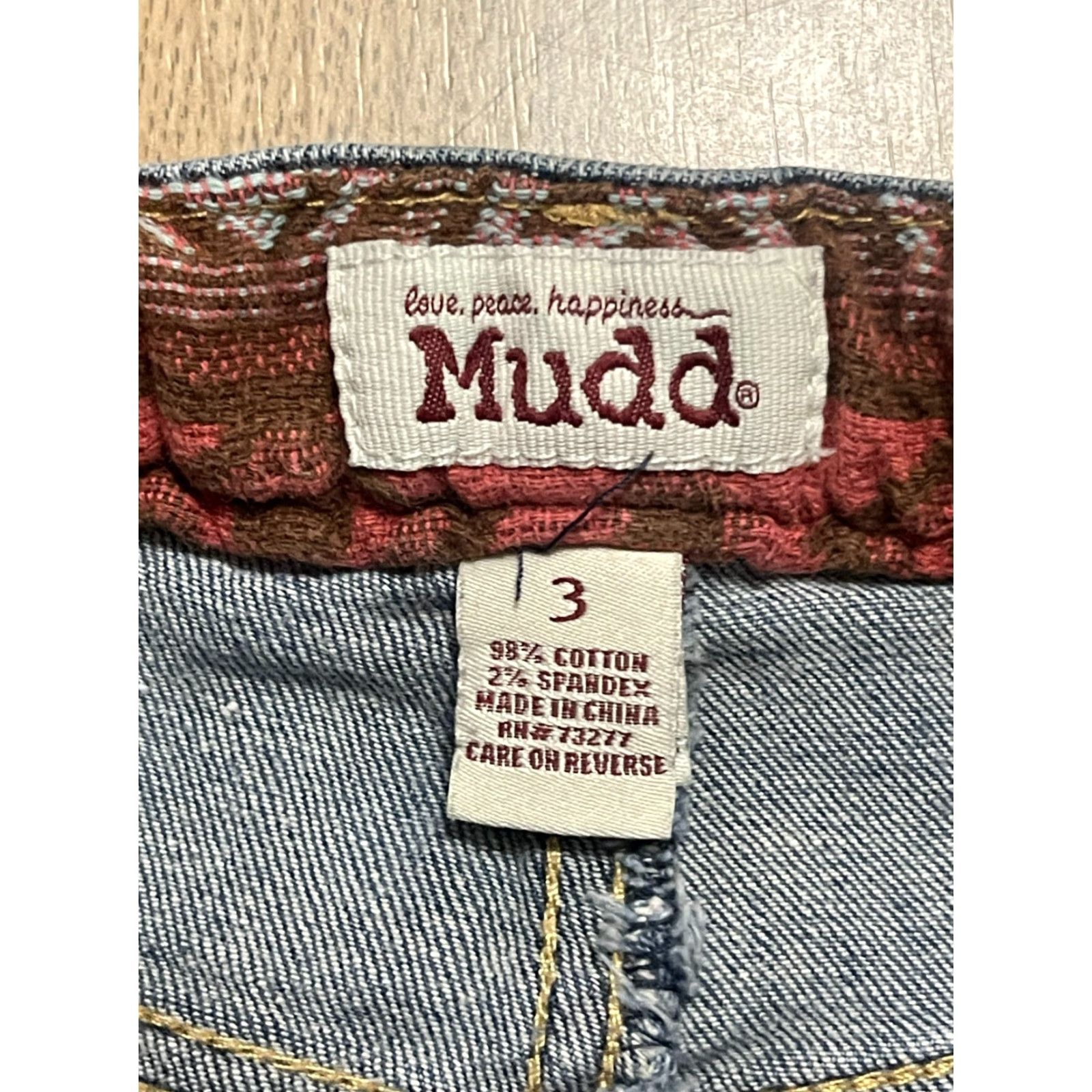 Vintage Mudd Shorts Juniors Size 3 Blue Denim Cut Off Distressed Pockets cuffed Size 26" / US 2 / IT 38 - 5 Thumbnail
