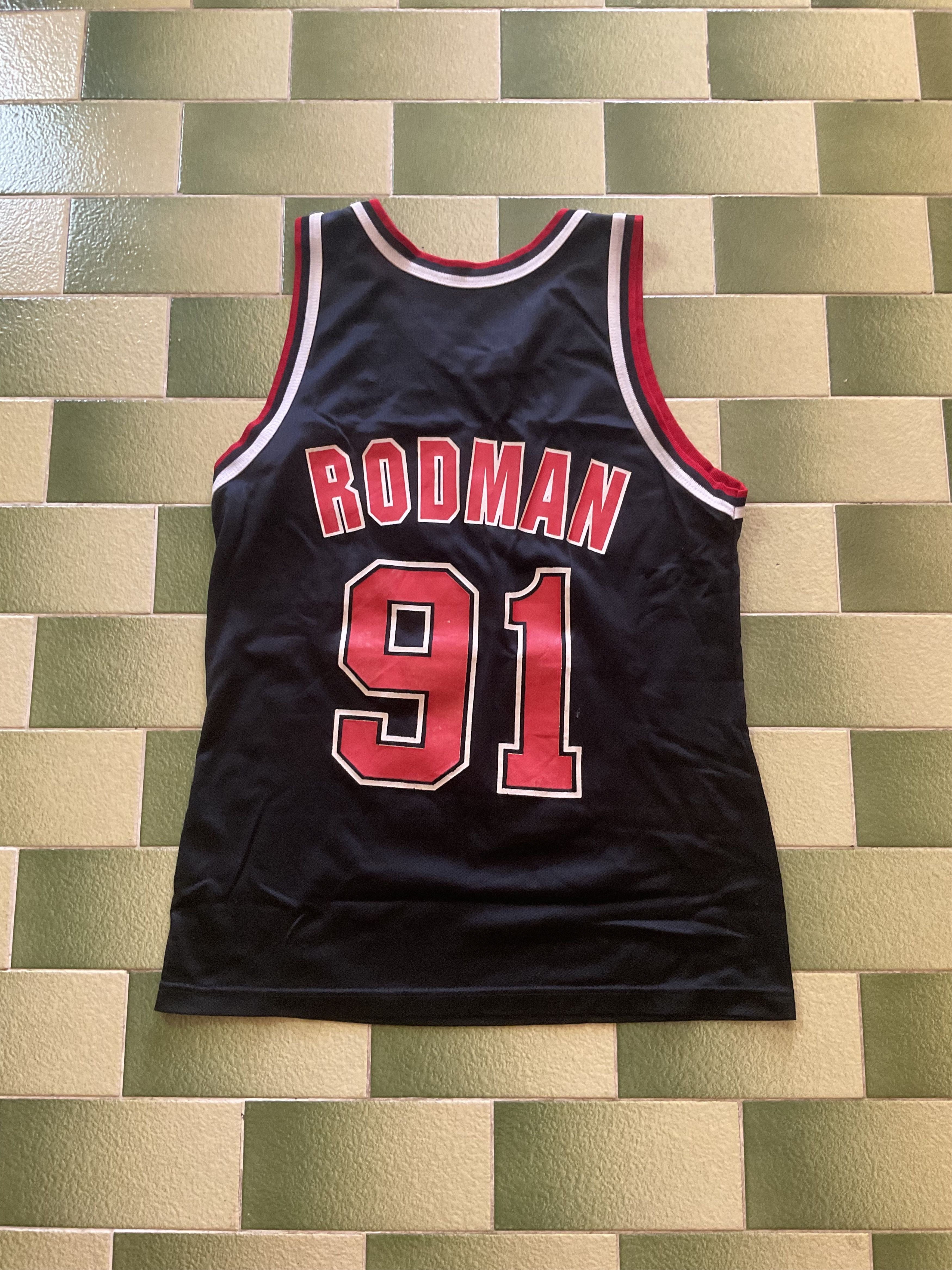 NBA Vintage Chicago Bulls #91 Dennis Rodman Swingman Jersey Size US M / EU 48-50 / 2 - 2 Thumbnail