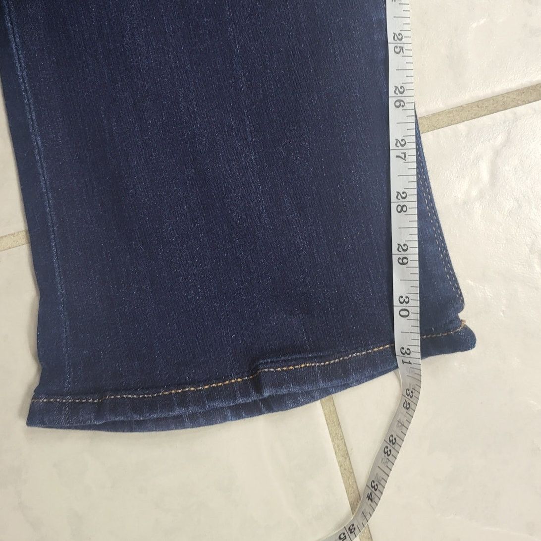 Express Express Dark Wash Skyscraper Mid Rise Jeans - Size 18L Size 40" / US 18 - 5 Thumbnail
