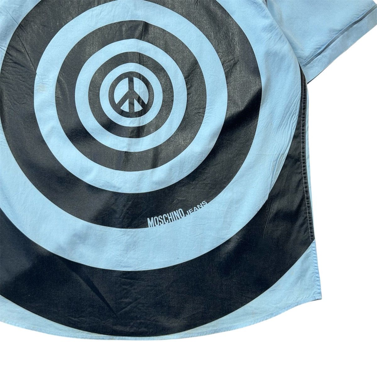 Moschino Moschino Jeans Peace Full Print Logo Top Shirt Size US L / EU 52-54 / 3 - 6 Thumbnail