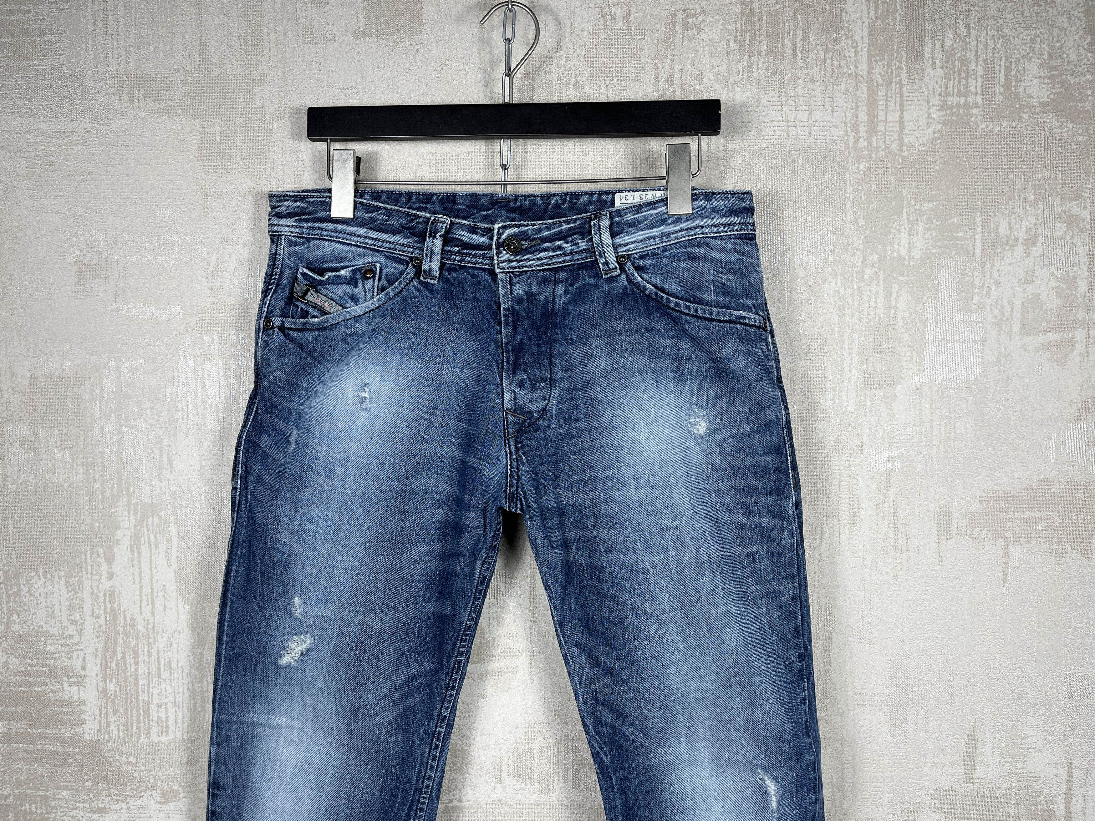 Diesel Diesel Darron Regular Slim Tapered Denim Jeans Button Fly Size US 33 - 3 Thumbnail
