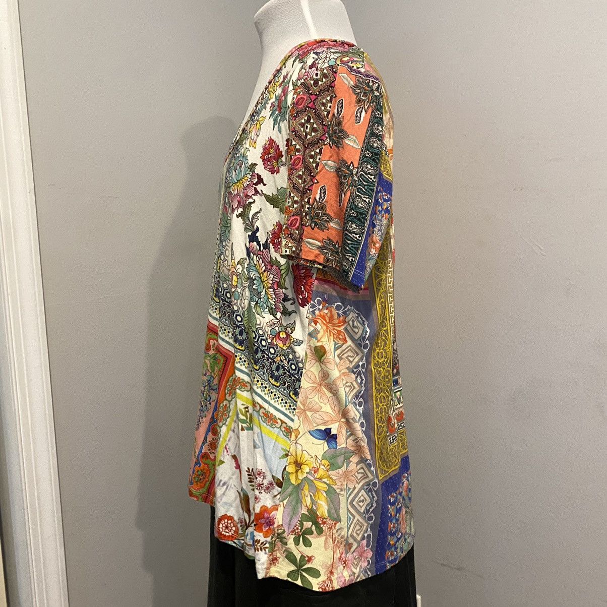 Johnny Was Johnny Was Patchwork Floral Boho Top Size S / US 4 / IT 40 - 2 Thumbnail