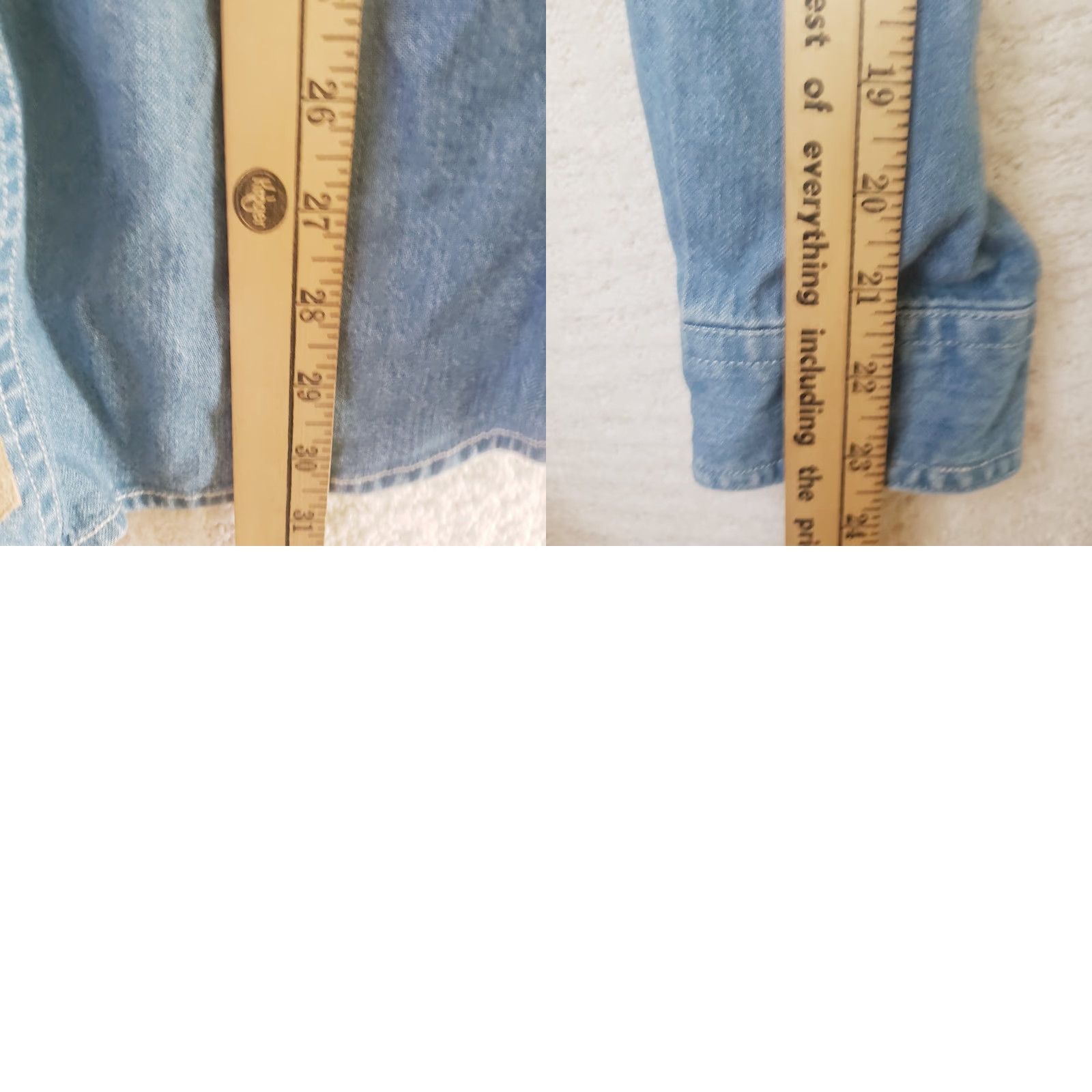 Denime Gear for Sports Men's M Blue Denim Button-Down Long Sleeve Shirt Size US M / EU 48-50 / 2 - 10 Thumbnail