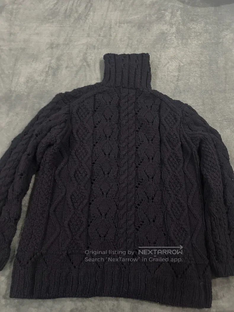 Yohji Yamamoto Yohji Yamamoto 2002aw blue hand-knitted turtleneck sweater Size US L / EU 52-54 / 3 - 5 Thumbnail