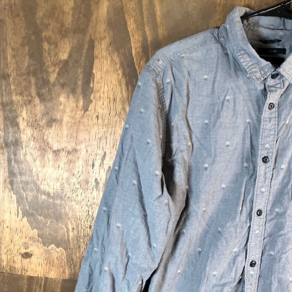Prana PrAna Mens Shirt Gray Slim Fit Casual Button Down Collared Long Sleeve Large Size US L / EU 52-54 / 3 - 4 Thumbnail