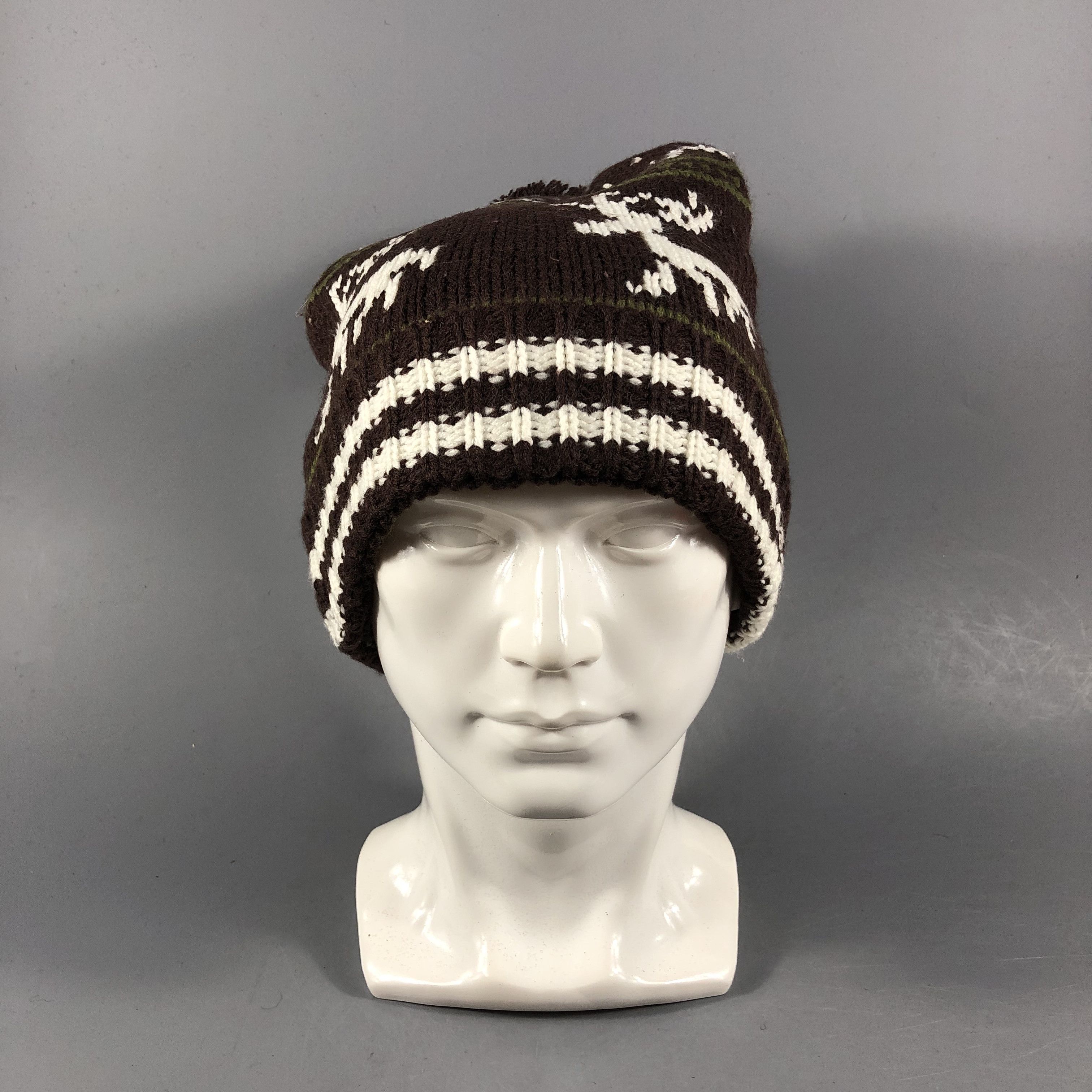Vintage Unknown Fair Isle Bobble Beanie Snowcap Snow Hat B992 Size ONE SIZE - 1 Thumbnail