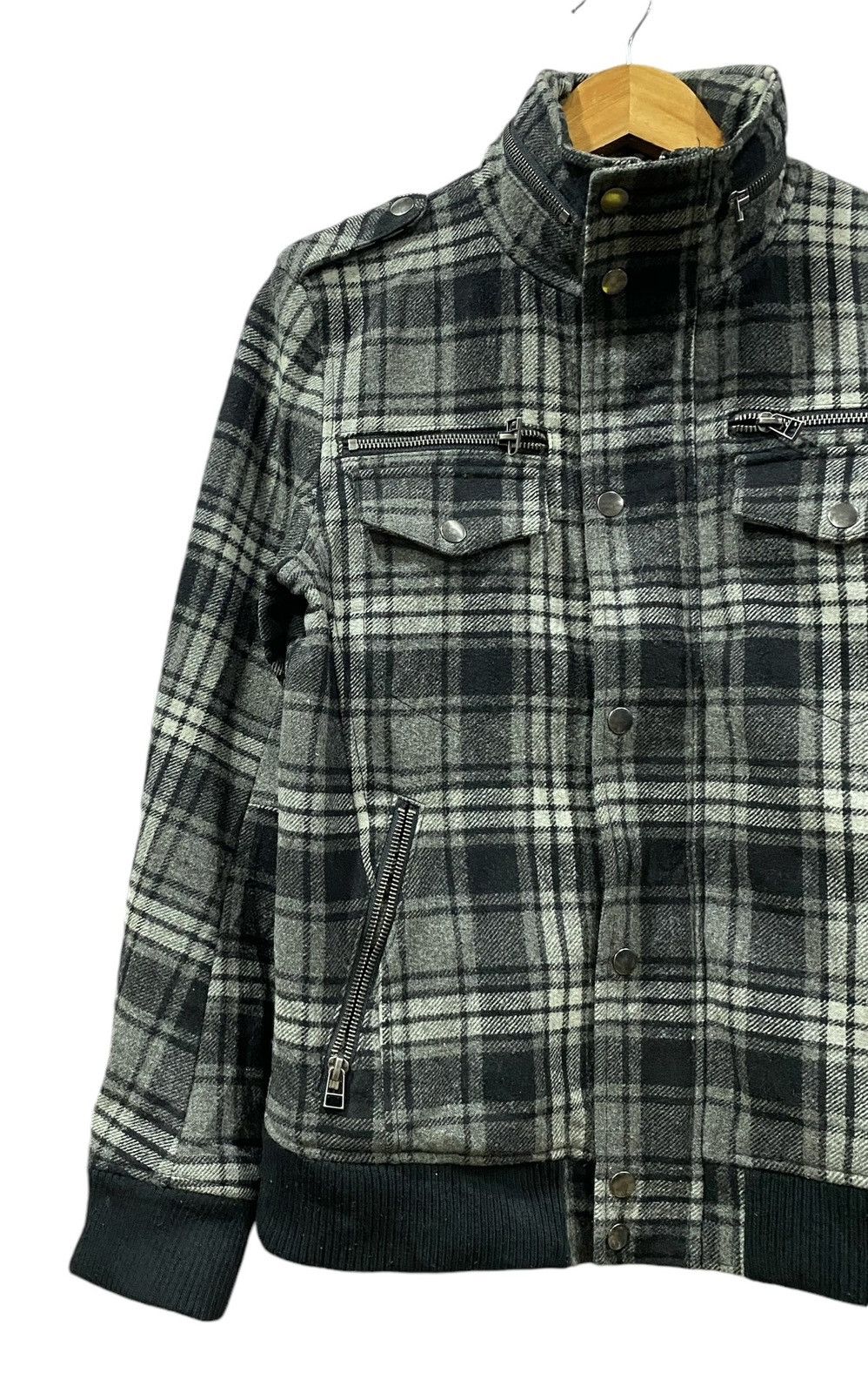 semanticdesign Rare SEMANTIC DESIGN Wool Checkered Zipper Jacket (M) Size US M / EU 48-50 / 2 - 3 Thumbnail