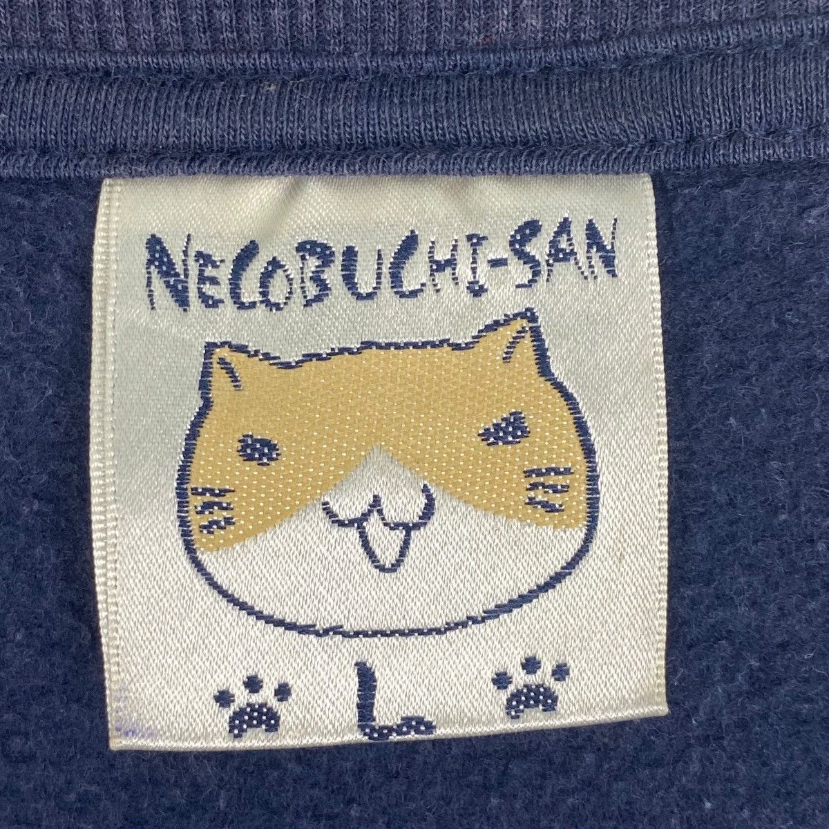 Vintage Vintage Necobuchi San Printed Crewneck Sweatshirt Navy Blue Size L / US 10 / IT 46 - 7 Thumbnail