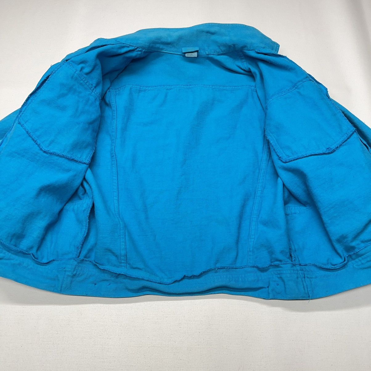 Vintage VTG Garron Jean Jacket Blue Denim Button Dyed Washed Y2K Size M / US 6-8 / IT 42-44 - 8 Thumbnail