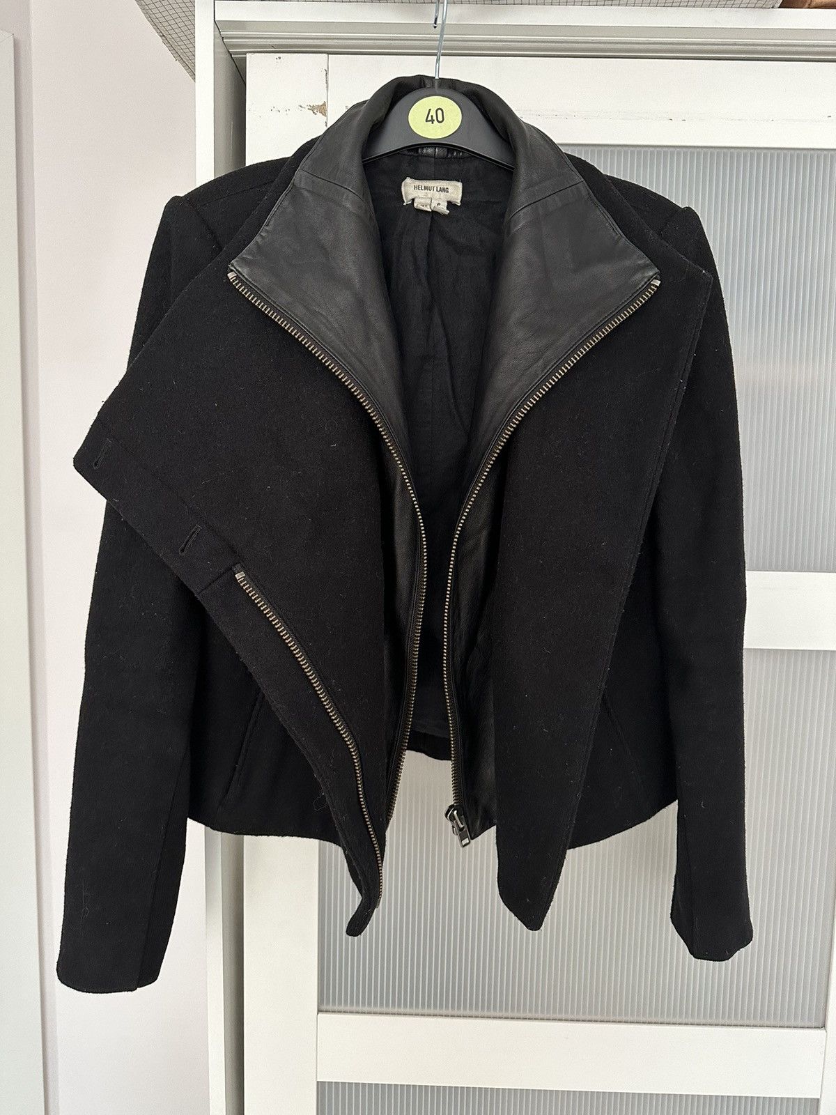 Helmut Lang Wool & Leather Helmut Lang 3 in 1 way Jacket black opium Size S / US 4 / IT 40 - 2 Thumbnail
