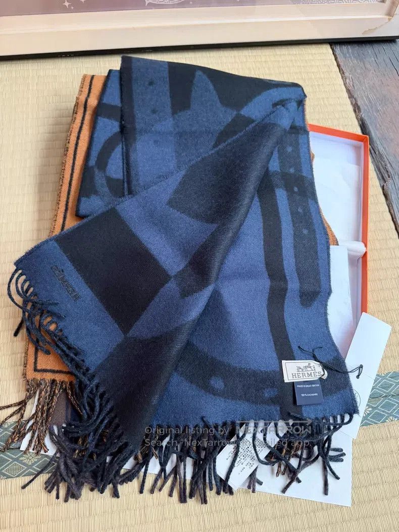 Hermes Hermes Cashmere Scarf with Double Fringe Size ONE SIZE - 5 Thumbnail