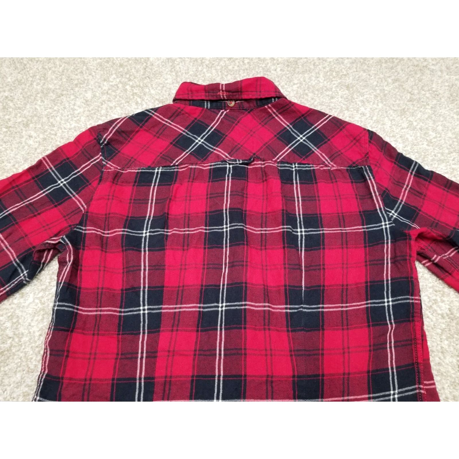 H&M H&M L.O.G.G. Shirt Womens 6 Red Plaid Flannel Button-Up Long Sleeve Casual Shirt Size M / US 6-8 / IT 42-44 - 6 Thumbnail