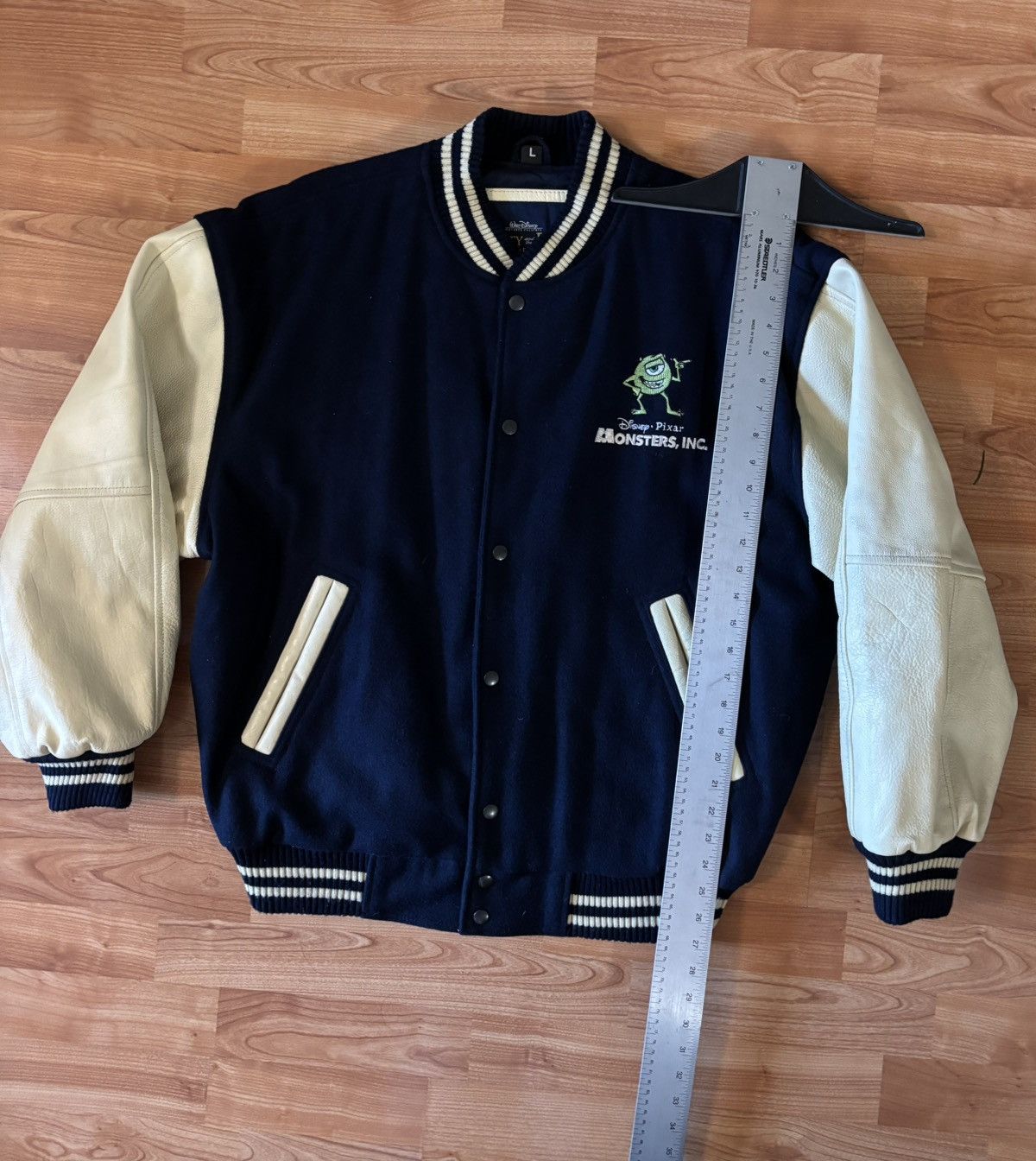 Disney Vintage Disney Monsters Inc Sz L leather varsity jacket y2k Size US L / EU 52-54 / 3 - 2 Thumbnail