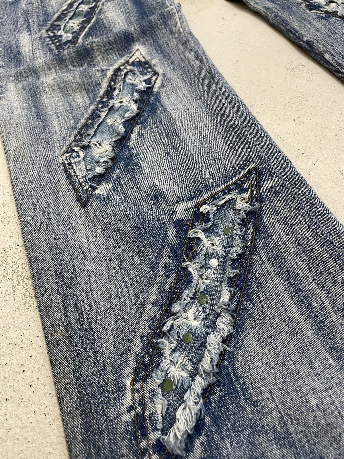 Hysteric Glamour Deep Enzyme Wash Flare Distressed Kapital Style Denim Size 28" / US 6 / IT 42 - 7 Thumbnail