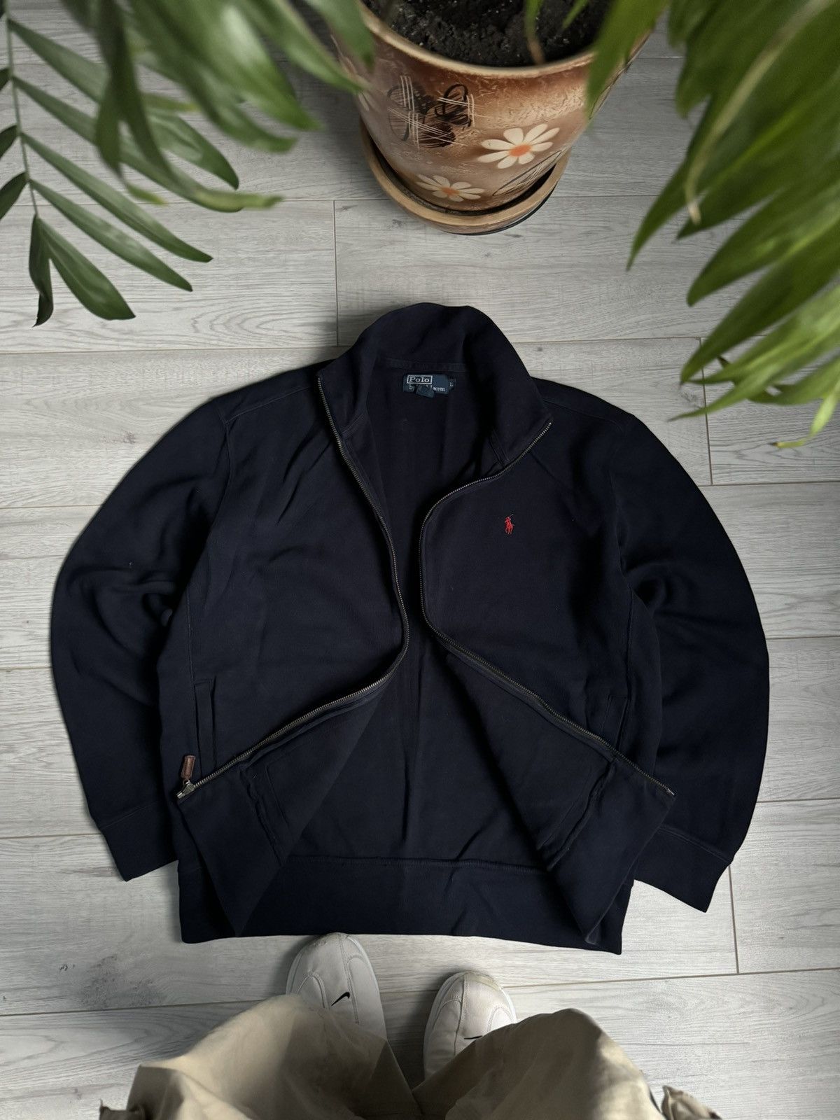 Polo Ralph Lauren × Vintage Vintage Polo Ralph Lauren zip up sweater shirt Size US L / EU 52-54 / 3 - 1 Thumbnail