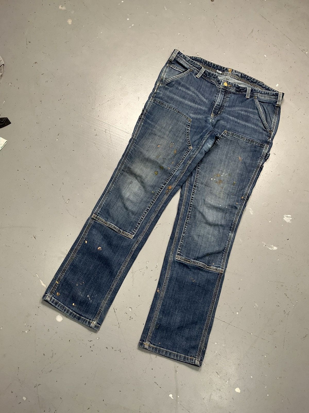 Carhartt Vintage Carhartt double knee slim fit denim workwear Size US 38 / EU 54 - 3 Thumbnail