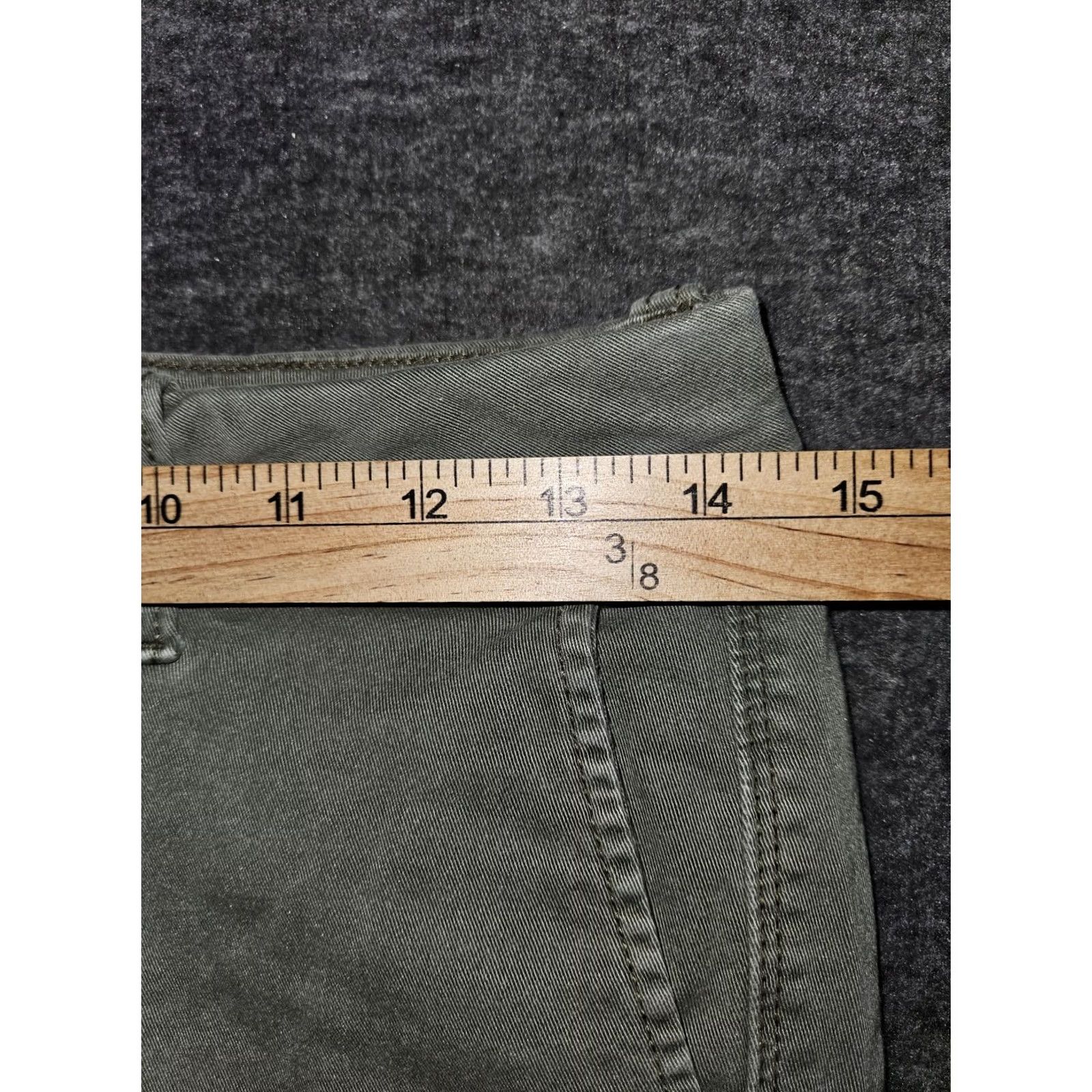 American Eagle Outfitters American Eagler Women's 0 Super Stretch Olive Green Midi Shorts Casual Preppy Size 25" / US 0 / IT 36 - 4 Thumbnail
