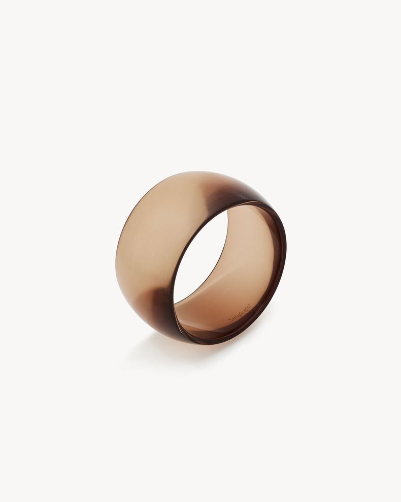 Saint Laurent Paris o1bcso1str0226 Size:S/Bangle In Resin in Brown Size ONE SIZE - 1 Thumbnail