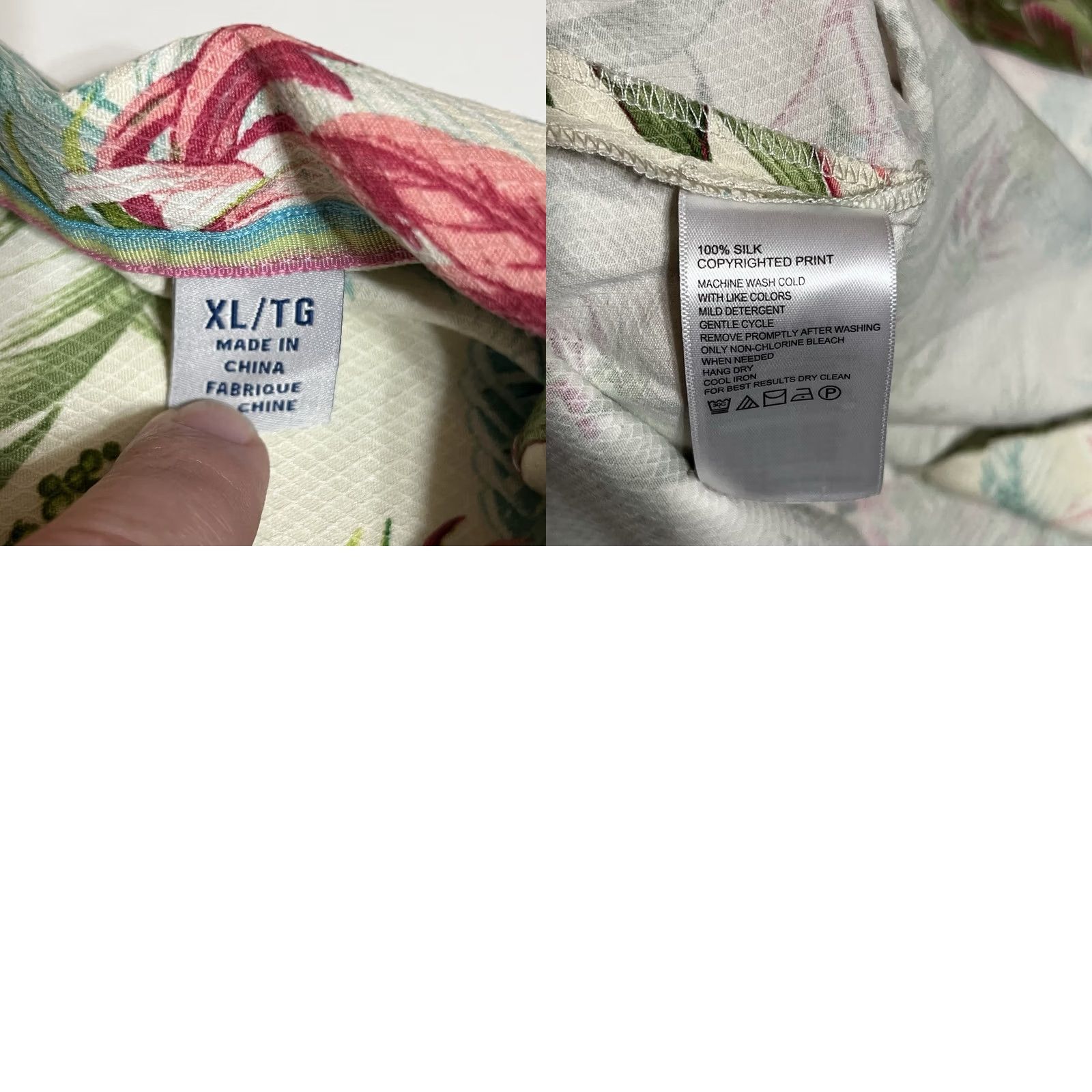 Tommy Bahama Tommy Bahama Mens XL Floral Silk Hawaiian Camp Shirt Button Front Short Sleeve Multicolor Size US XL / EU 56 / 4 - 8 Thumbnail