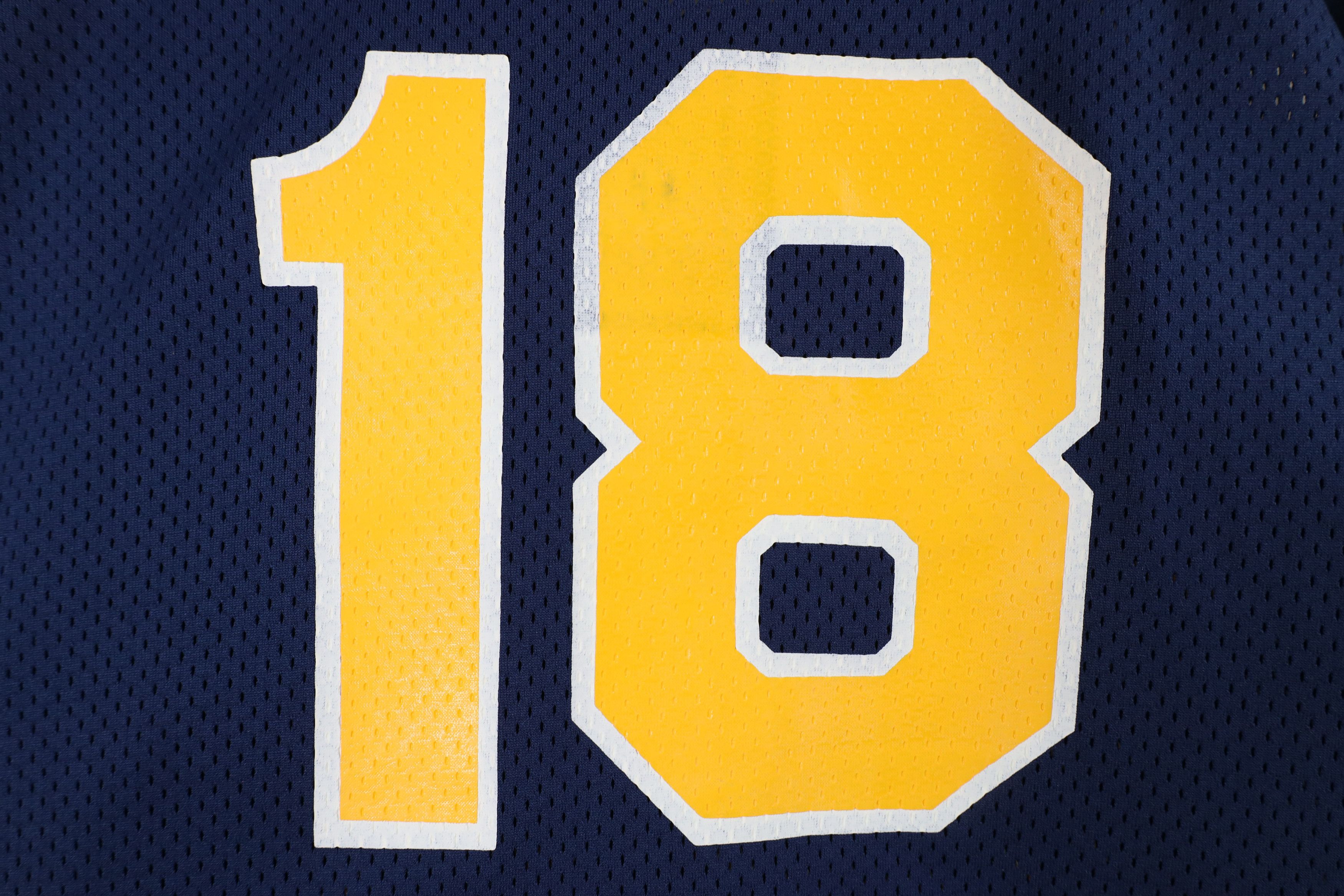 Vintage Vintage 90s Michigan Rams Mesh Henley Baseball Jersey Blue Size US XXL / EU 58 / 5 - 11 Thumbnail
