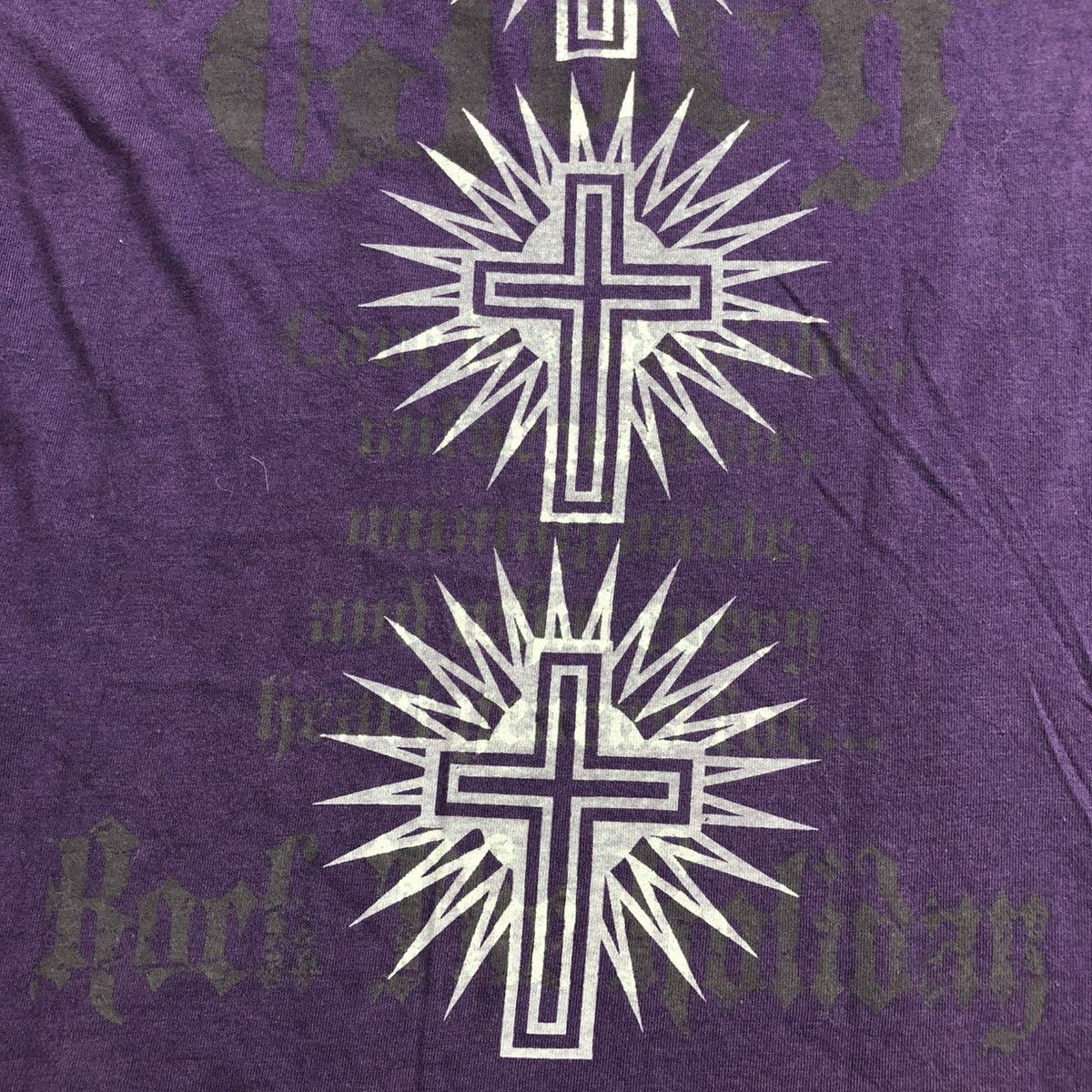 Japanese Brand 2000s Glitz like H Anarchy Cross Gothic Grunge Punk Goa Tee Size US S / EU 44-46 / 1 - 6 Thumbnail