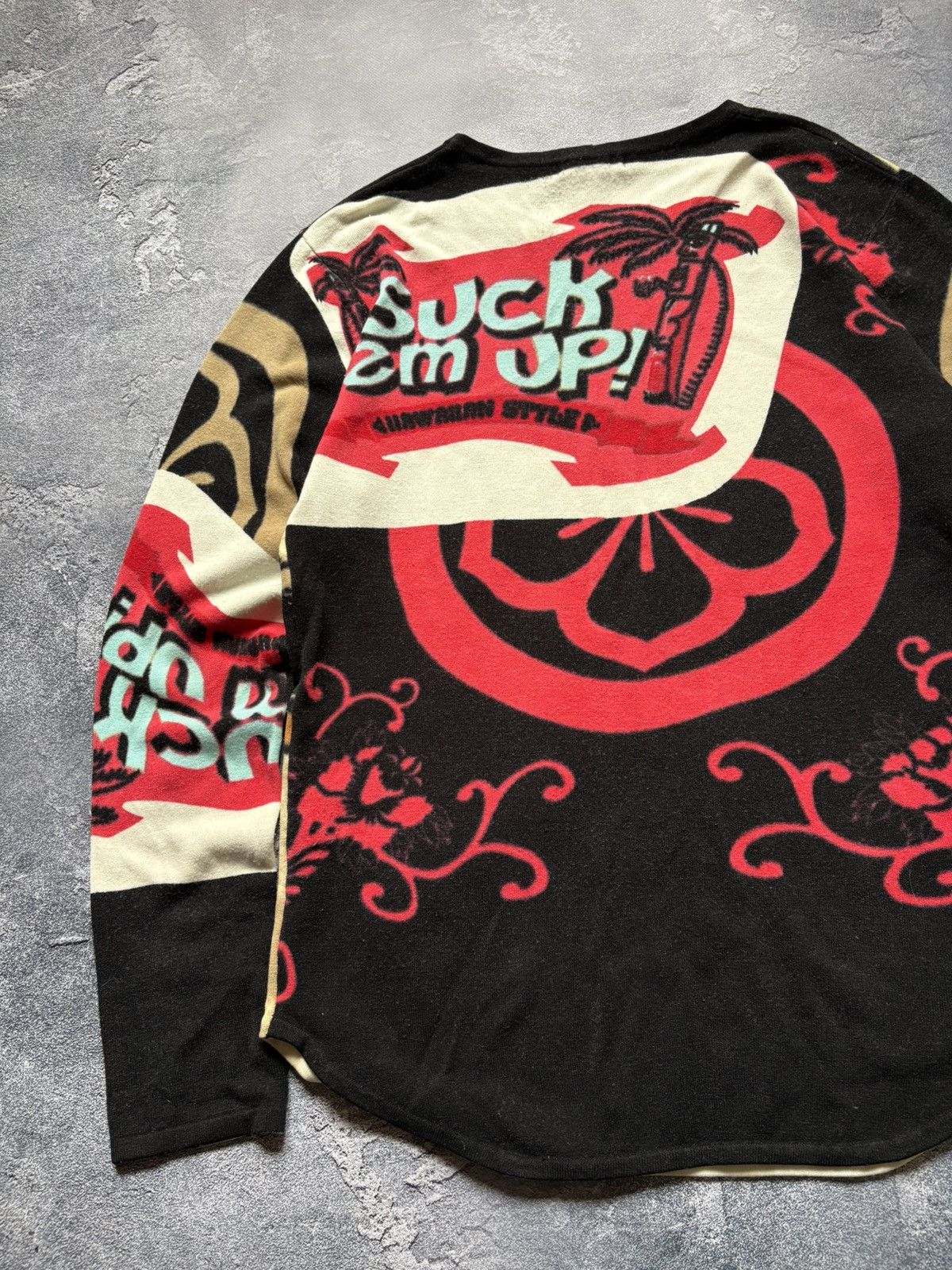 Custo Barcelona Vintage Custo Barcelona All Over Print Y2K Wool Sweater Rare Size M / US 6-8 / IT 42-44 - 9 Thumbnail
