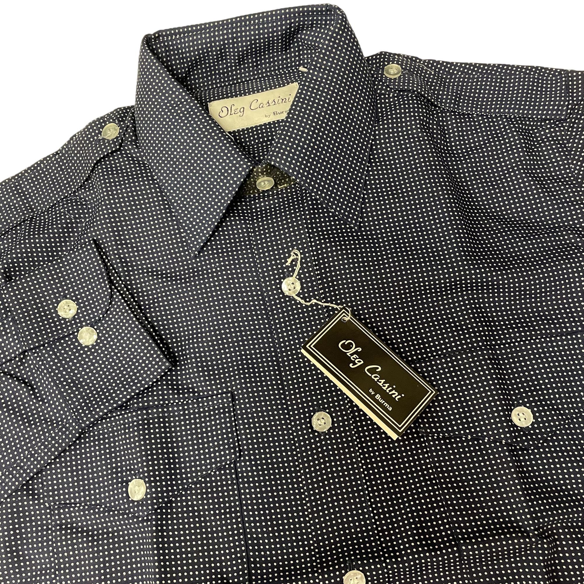 Oleg Cassini NoS NiB Vtg Oleg Cassini Burma ATOMIC Micro Dot Shirt Size US M / EU 48-50 / 2 - 12 Thumbnail