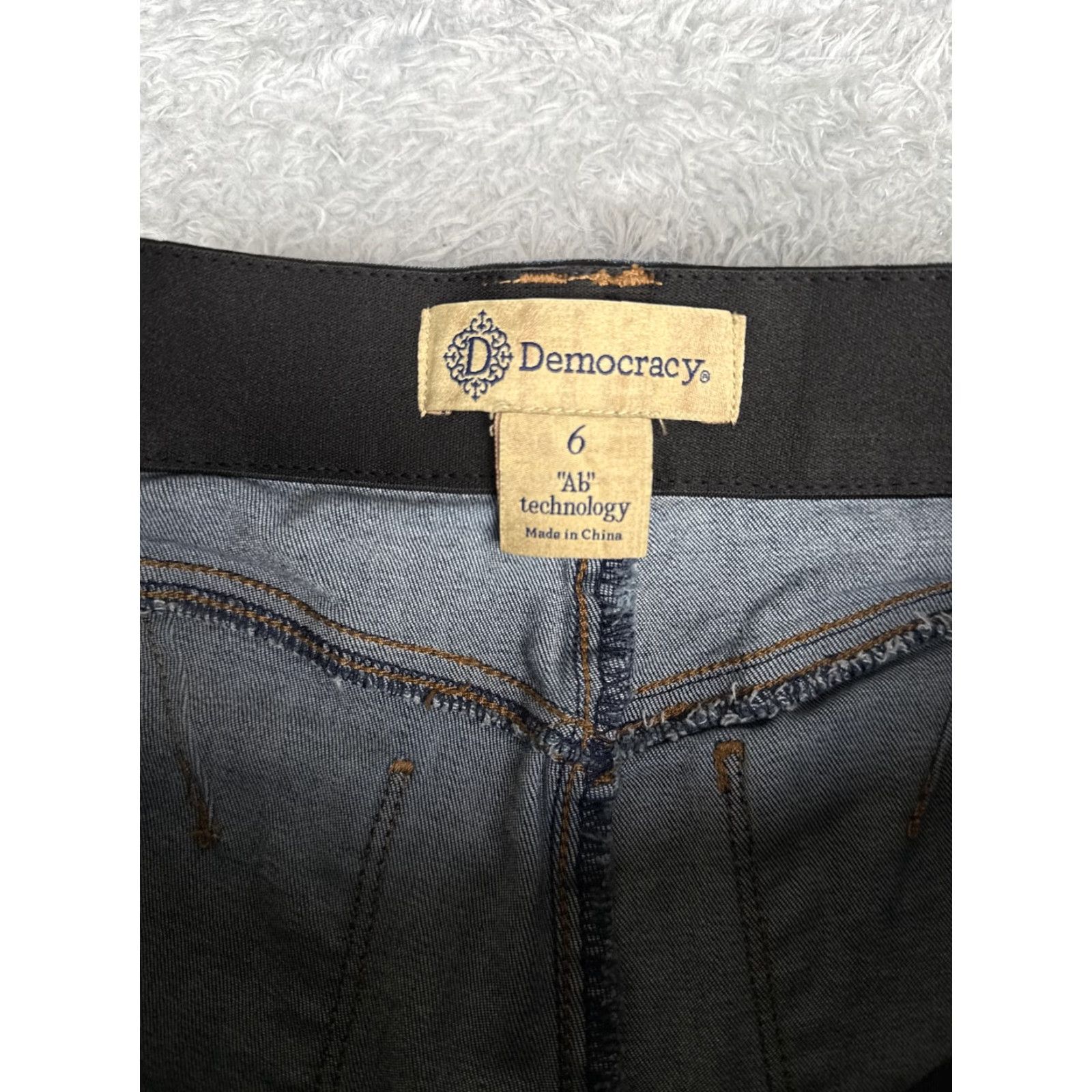 Vintage Democracy Jeans Womens Bootcut Mid Rise Distressed Denim 6 Blue 27x30 Pocket 5-Pocket Stretch Raw Hem Classic Comfortable Clothing Size 28" / US 6 / IT 42 - 6 Thumbnail